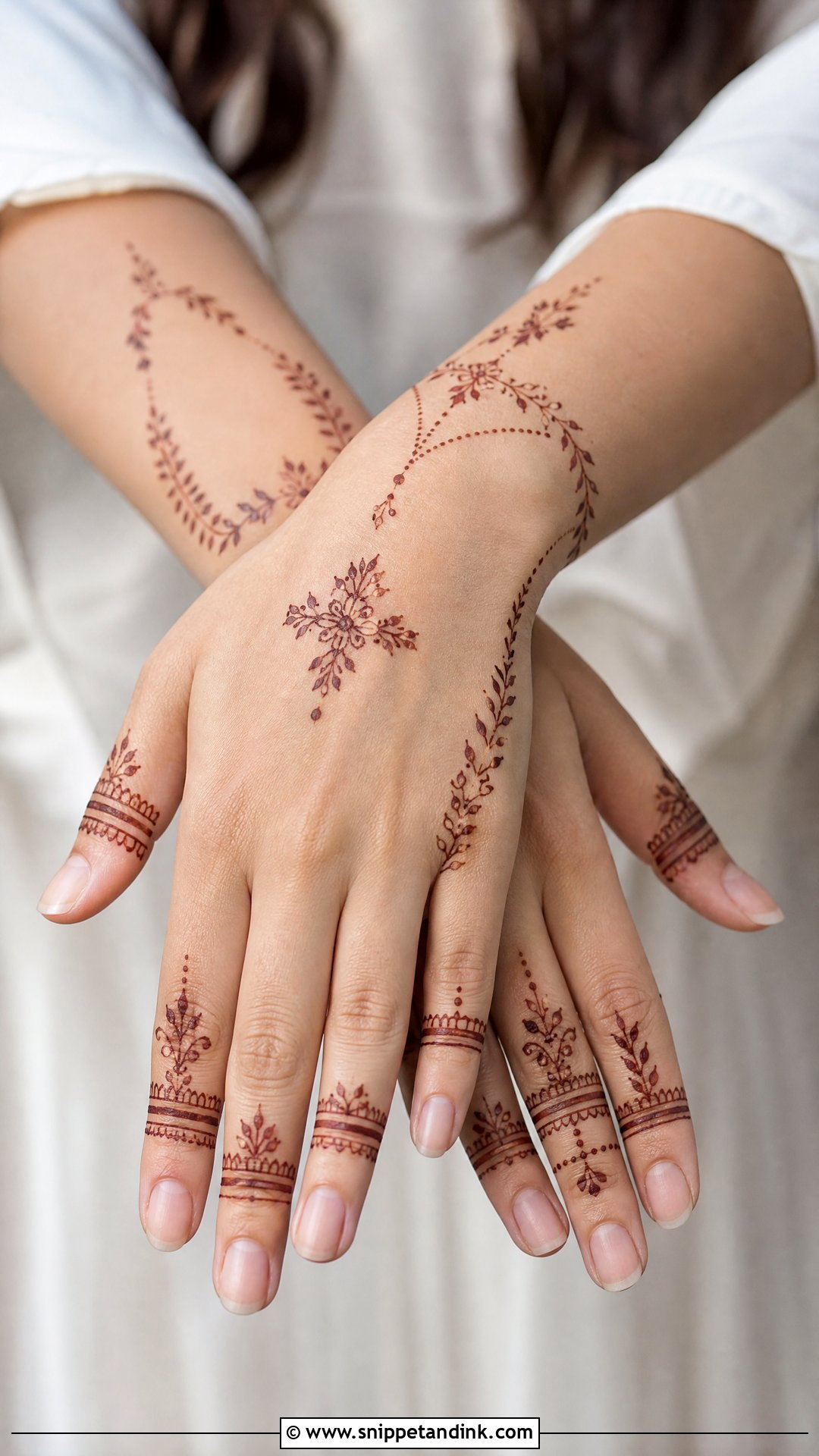 Finger Engagement Mehndi Design - Snippet and Ink - 30 Mehndi Designs for Engagement Brides