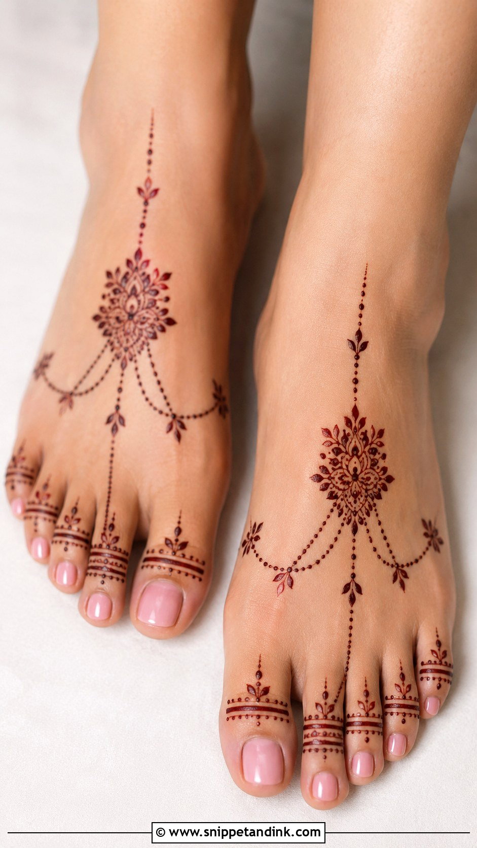 Finger Feet Mehndi Design - Snippet and Ink - 35 Feet Mehndi Designs