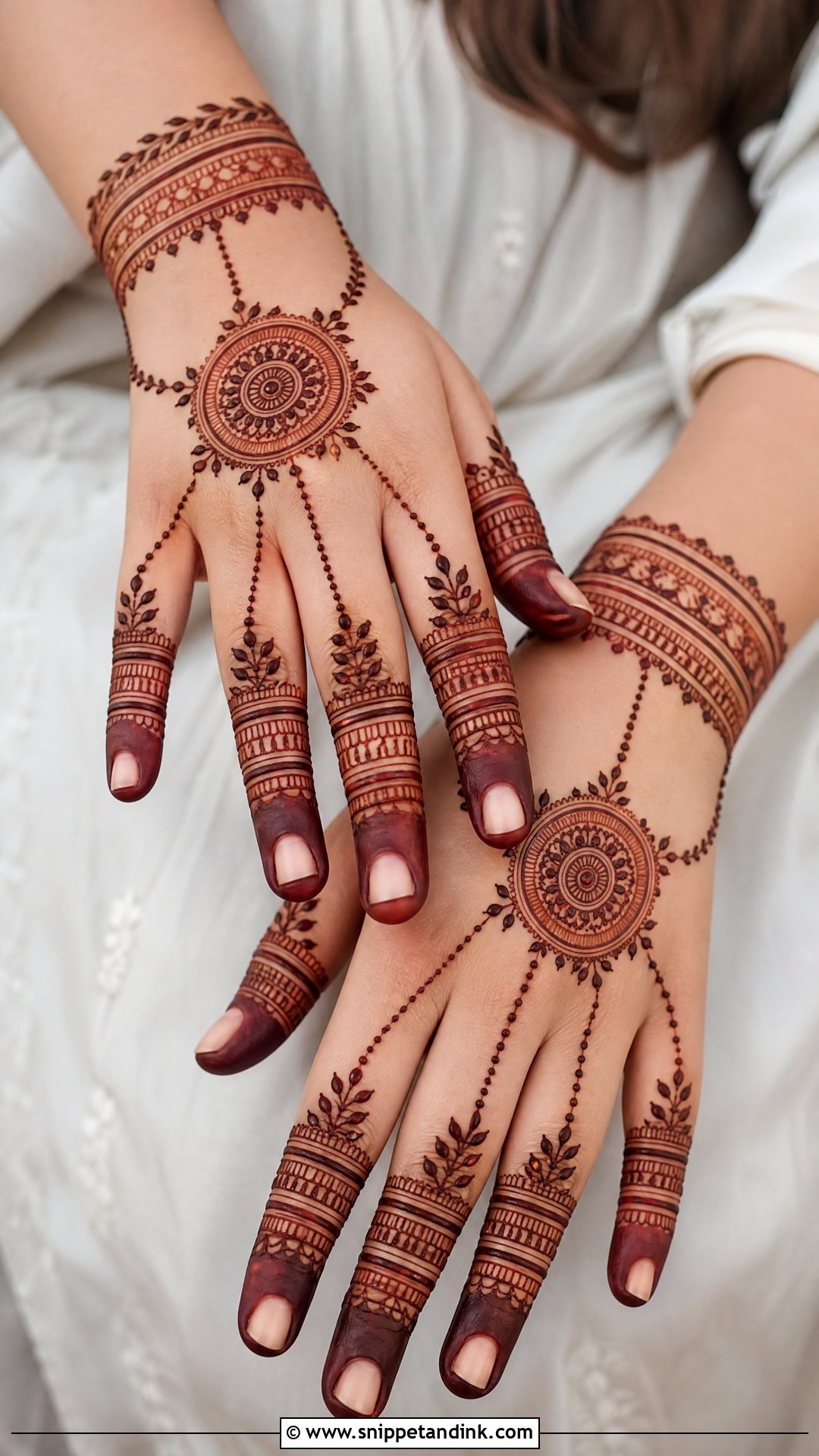 Finger Focus Semi Bridal Mehendi Design For Back Hand - Snippet and Ink - 25 Semi Bridal Mehendi Design for Back Hand Ideas