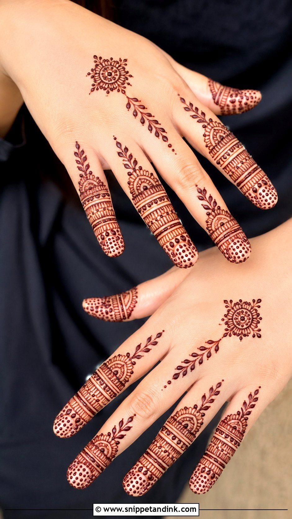 Finger Front Hand Mehndi Design - Snippet and Ink - 35 Front Hand Mehndi Design Ideas