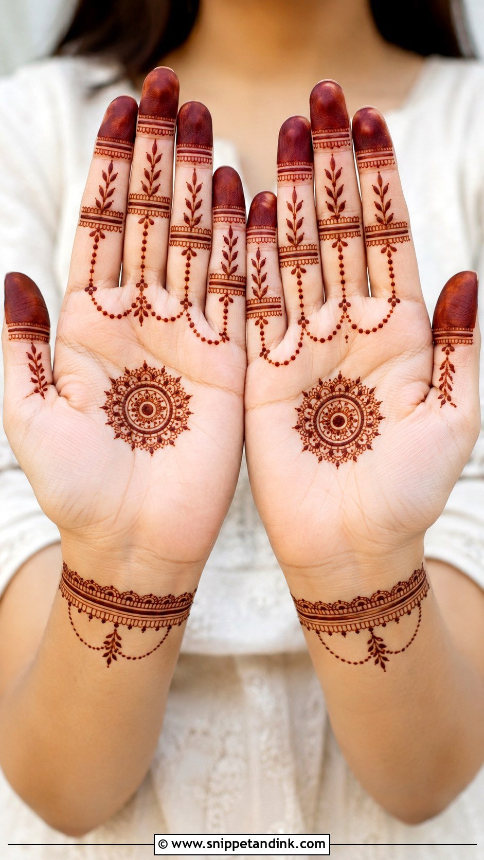 Finger Front Hand Mehndi Design - Snippet and Ink - 35 Front Mehndi Design Ideas
