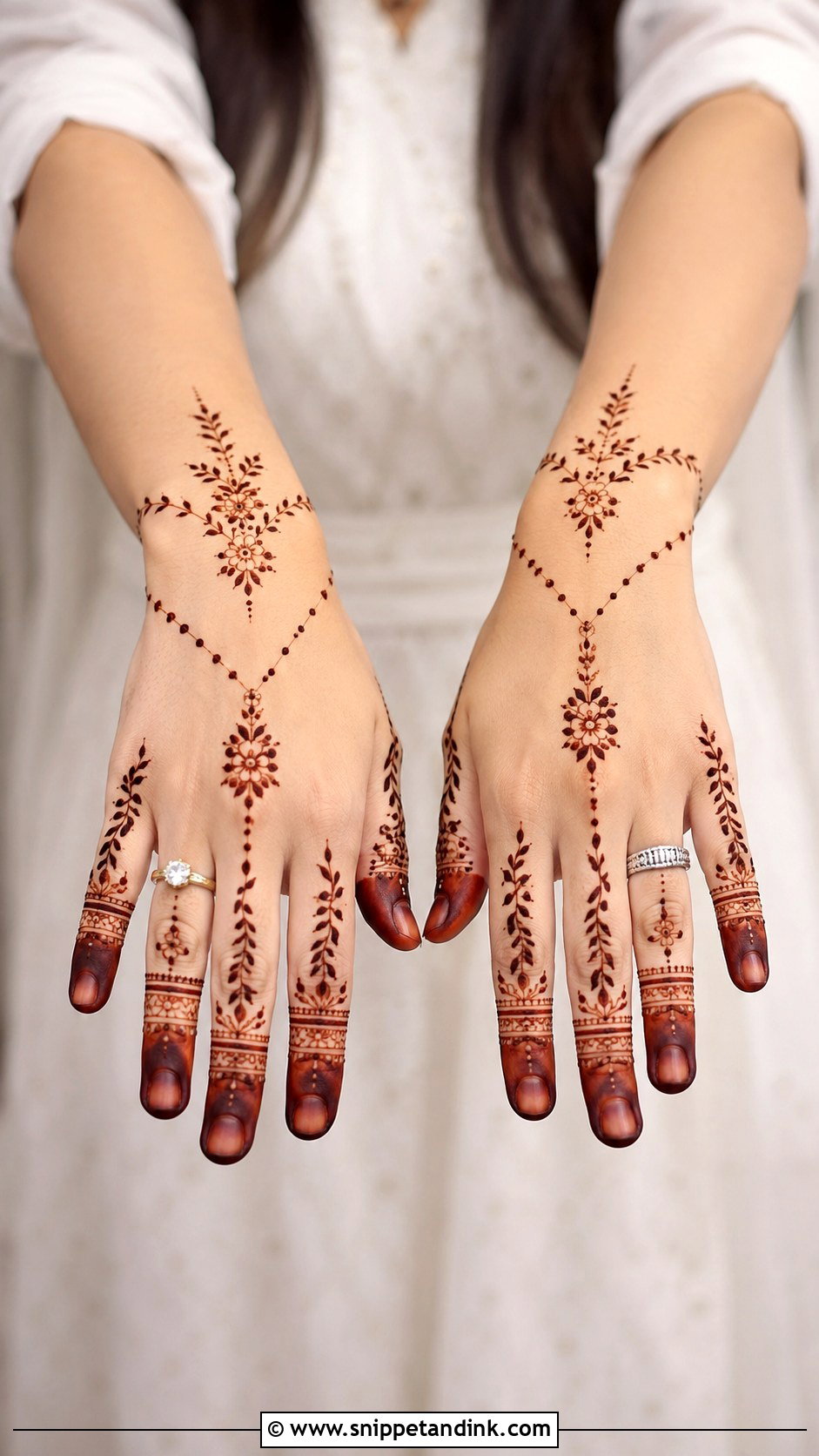 Finger Front Hand Mehndi Design - Snippet and Ink - 35 Latest Front Hand Mehndi Designs