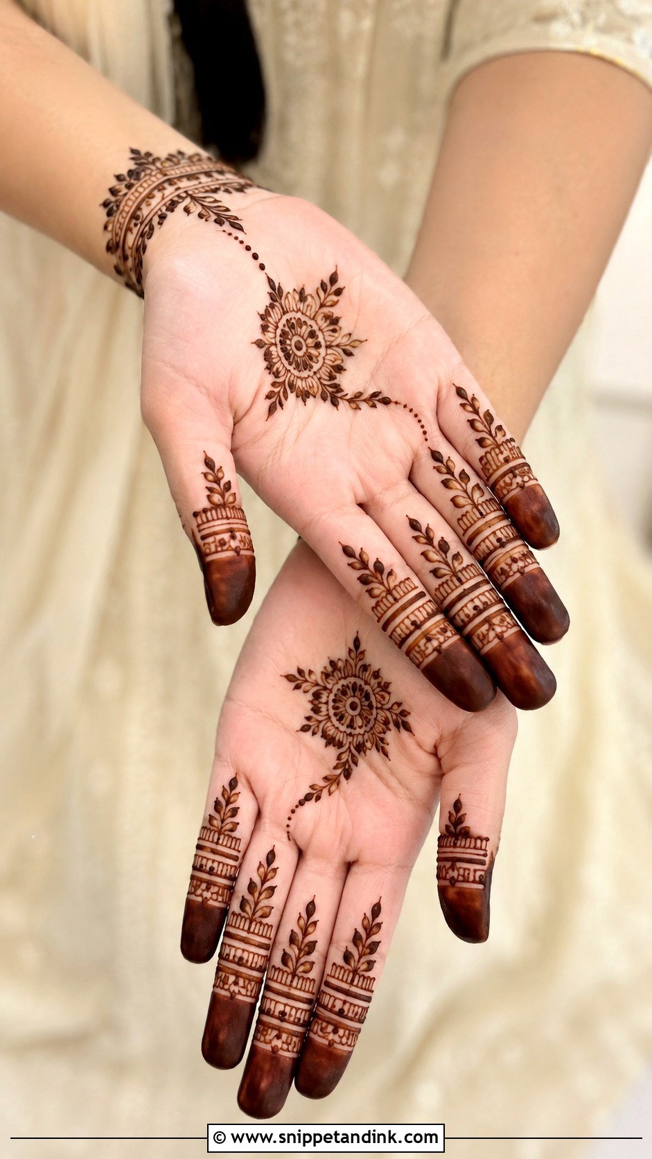 Finger Front Hand Mehndi Design - Snippet and Ink - 35 Trendy Front Hand Mehndi Designs