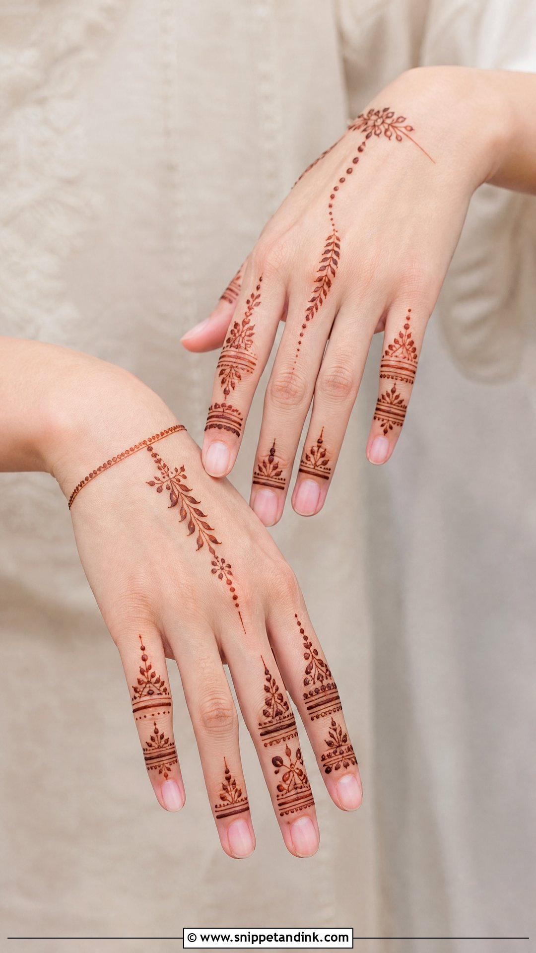 Finger Groom Mehndi Design - Snippet and Ink - 25 Mehndi Design for Groom Hand Ideas
