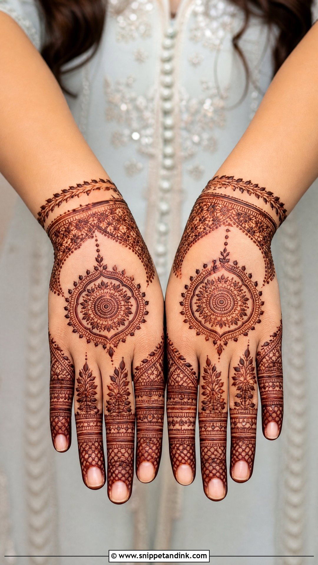 Finger Heavy Back Bridal Mehndi Design - Snippet and Ink - 20 Latest Unique Back Bridal Mehndi Designs