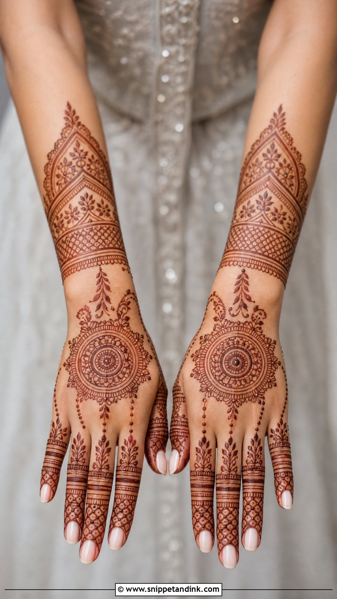 Finger Heavy Bridal Back Hand Mehndi Full Hand - Snippet and Ink - 20 Simple Easy Full Hand Bridal Back Hand Mehndi Designs