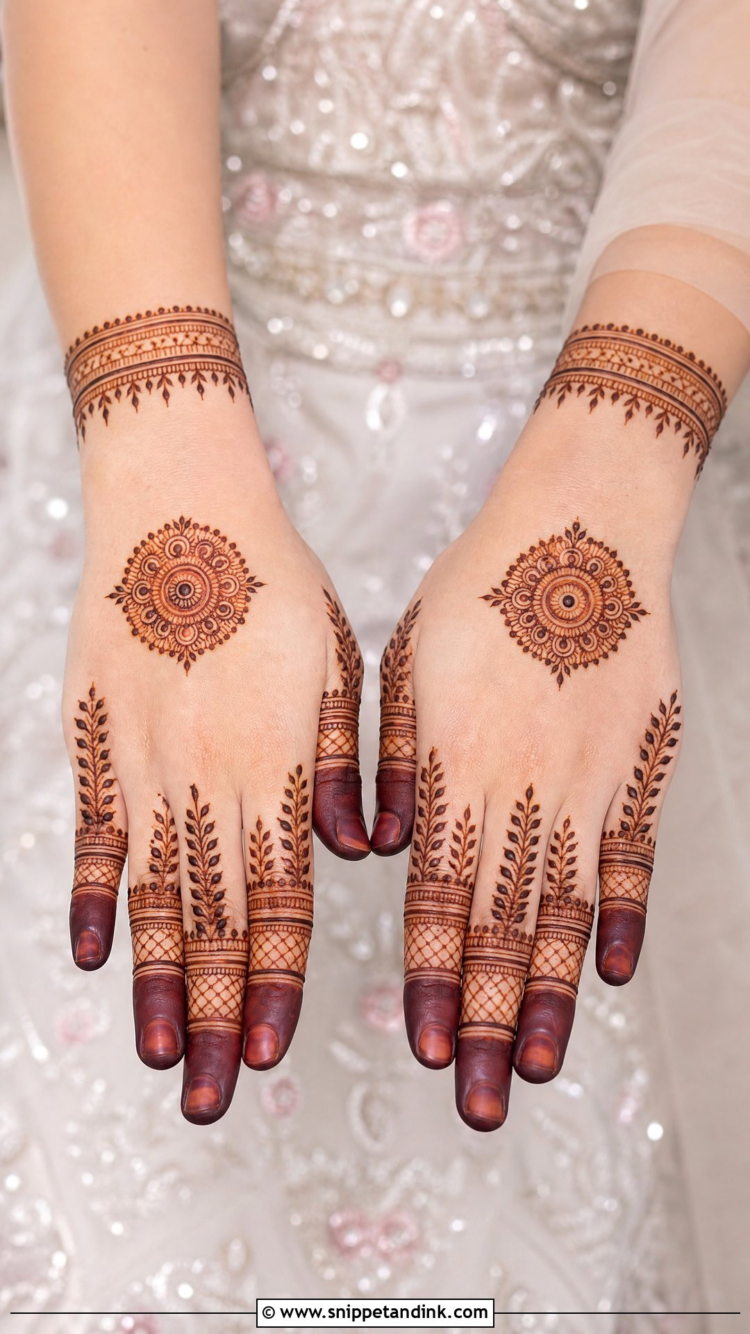 Finger Heavy Sister Wedding Mehndi Design - Snippet and Ink - 20 Sister Wedding Mehndi Designs
