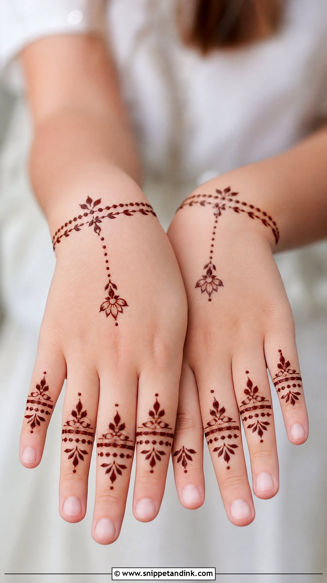 Finger Kids Mehndi Design - Snippet and Ink - 25 Small Kids Mehndi Designs