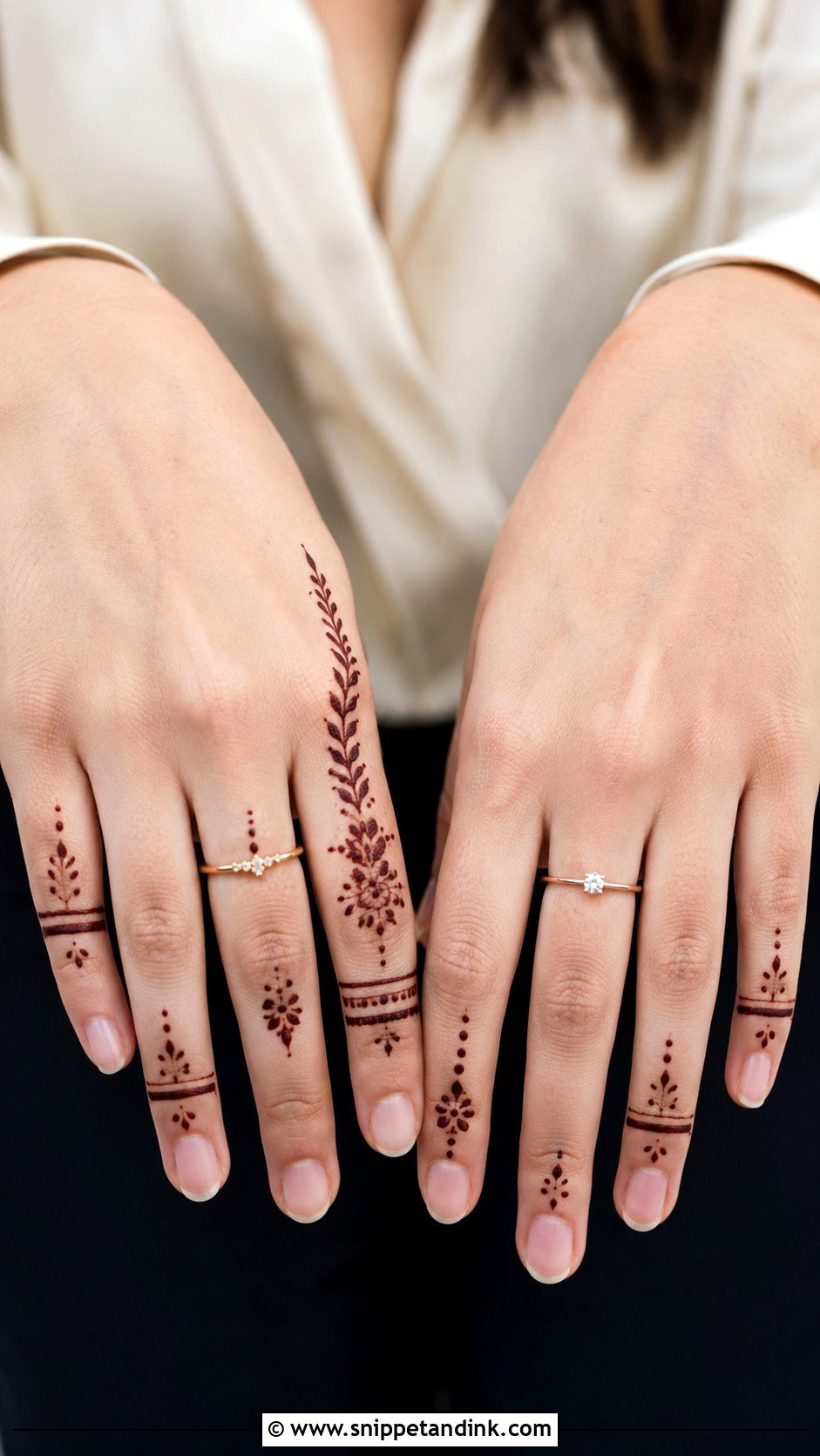 Finger Mehndi Design For Daily Wear - Snippet and Ink - 35 Simple Fingers Mehndi Designs