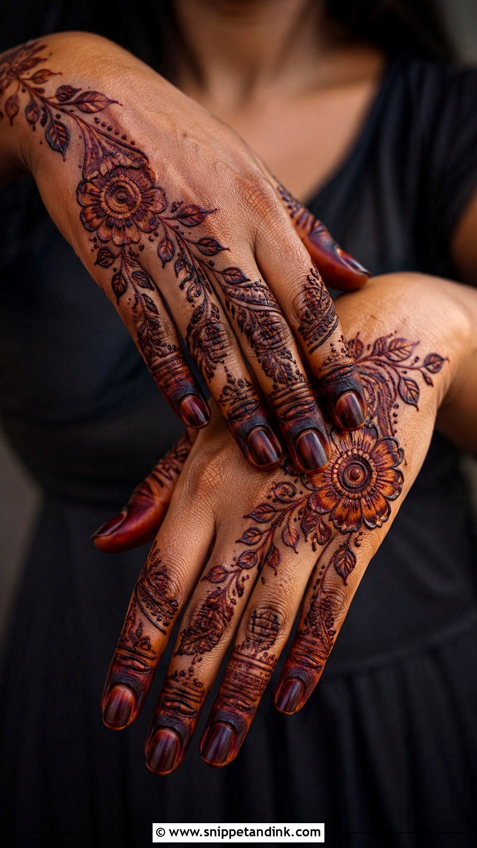 Finger Mehndi Design For Dark Skin - Snippet and Ink - 35 Finger Mehndi Design Ideas
