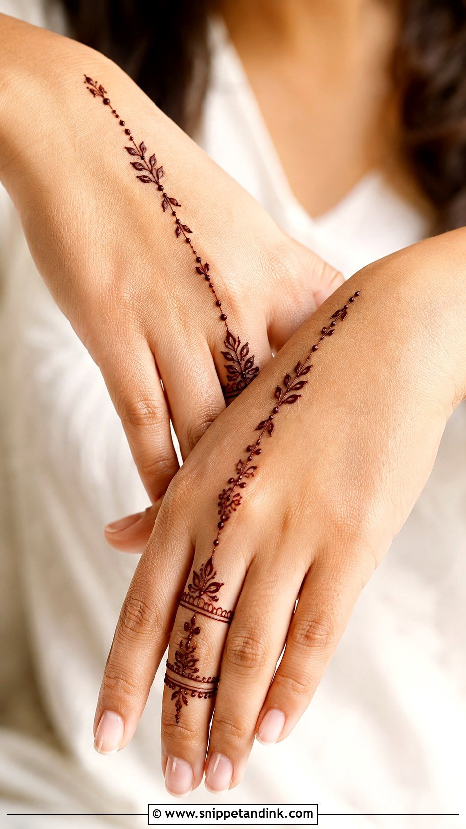 Finger Mehndi Design For Engagement - Snippet and Ink - 35 Finger Mehndi Design Ideas