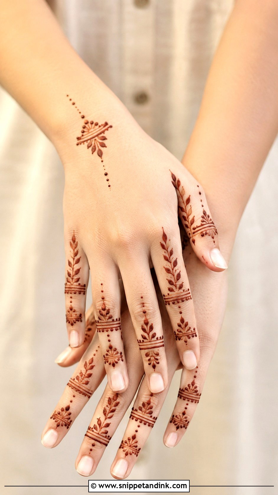 Finger Mehndi Design For Hands - Snippet and Ink - 35 Hand Mehndi Designs