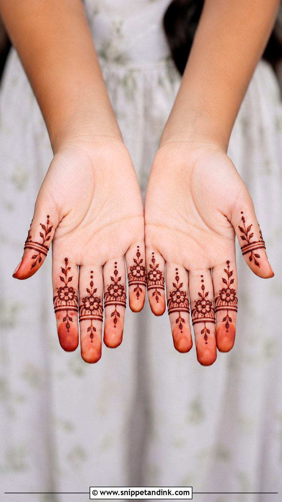 Finger Mehndi Design For Kids - Snippet and Ink - 30 Kids Children Mehndi Designs