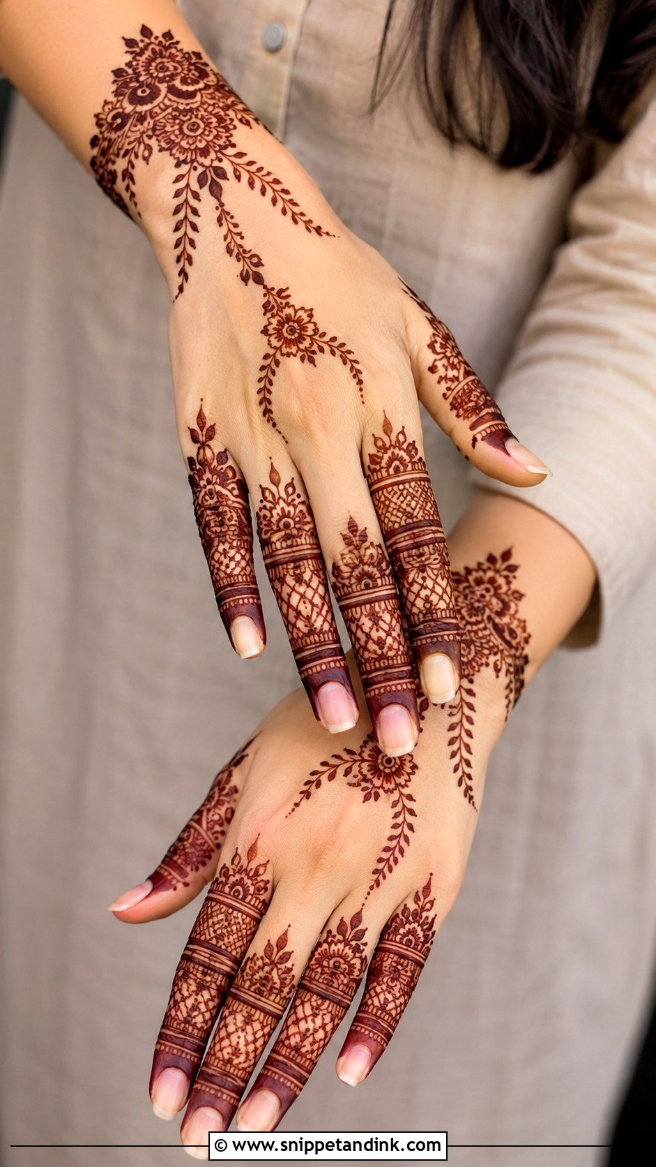 Finger Mehndi Design For Long Fingers - Snippet and Ink - 30 Simple Finger Mehndi Designs