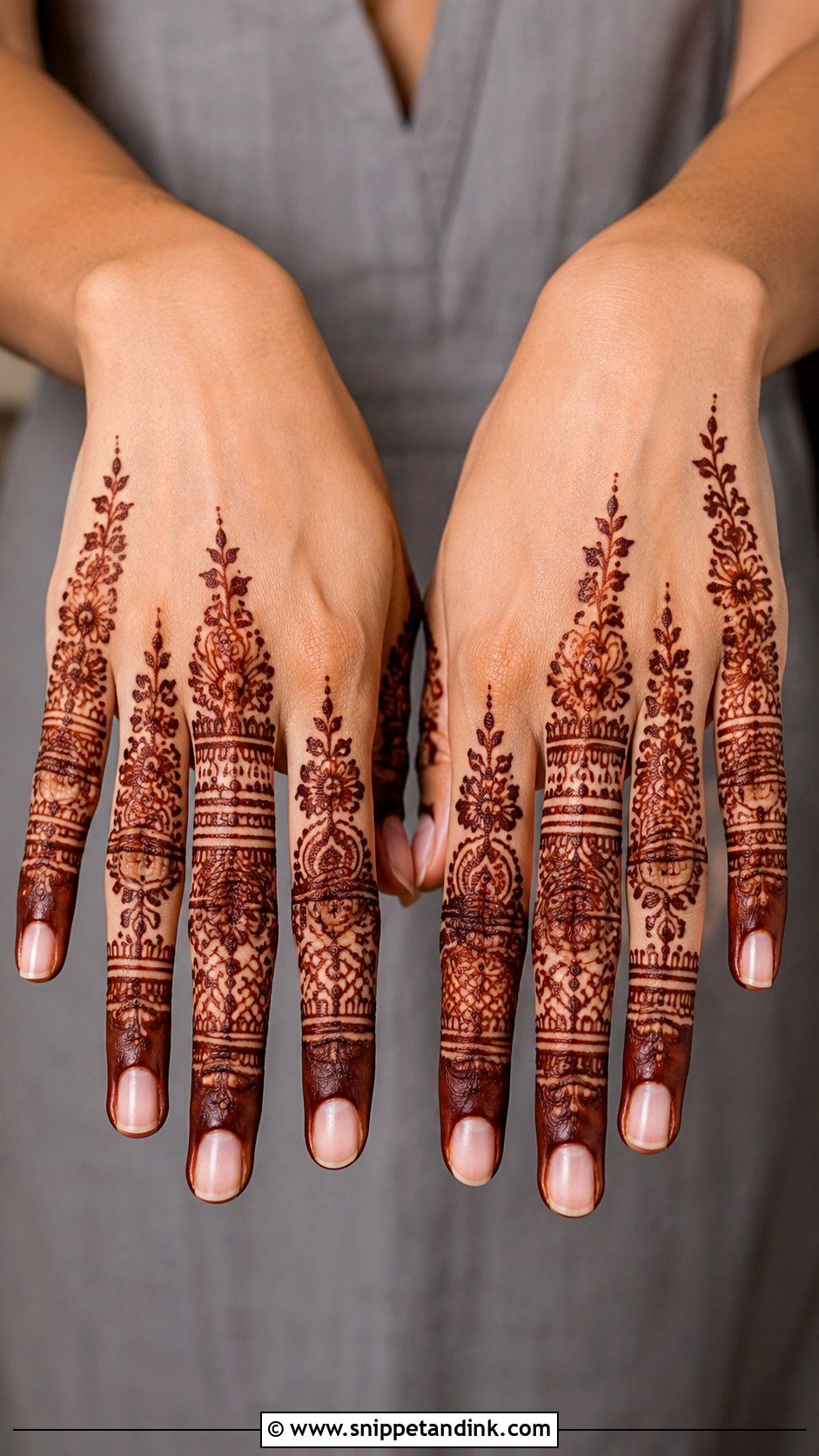 Finger Mehndi Design For Long Fingers - Snippet and Ink - 35 Simple Fingers Mehndi Designs