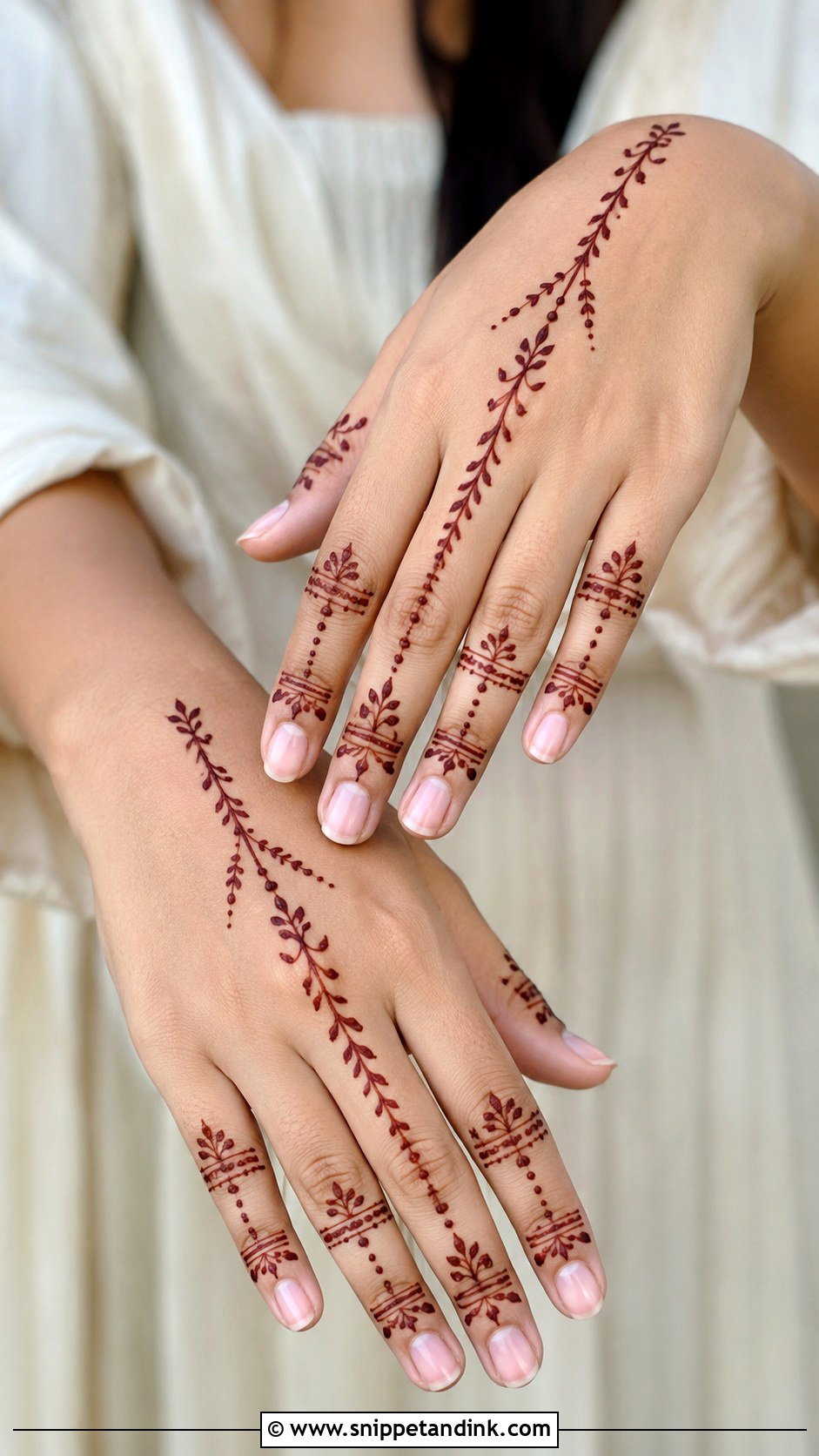 Finger Mehndi Design For Short Fingers - Snippet and Ink - 35 Finger Mehndi Design Ideas