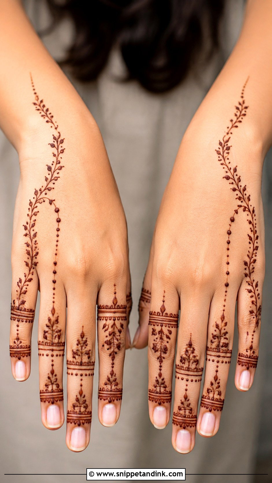 Finger Mehndi Design For Short Fingers - Snippet and Ink - 35 Simple Fingers Mehndi Designs