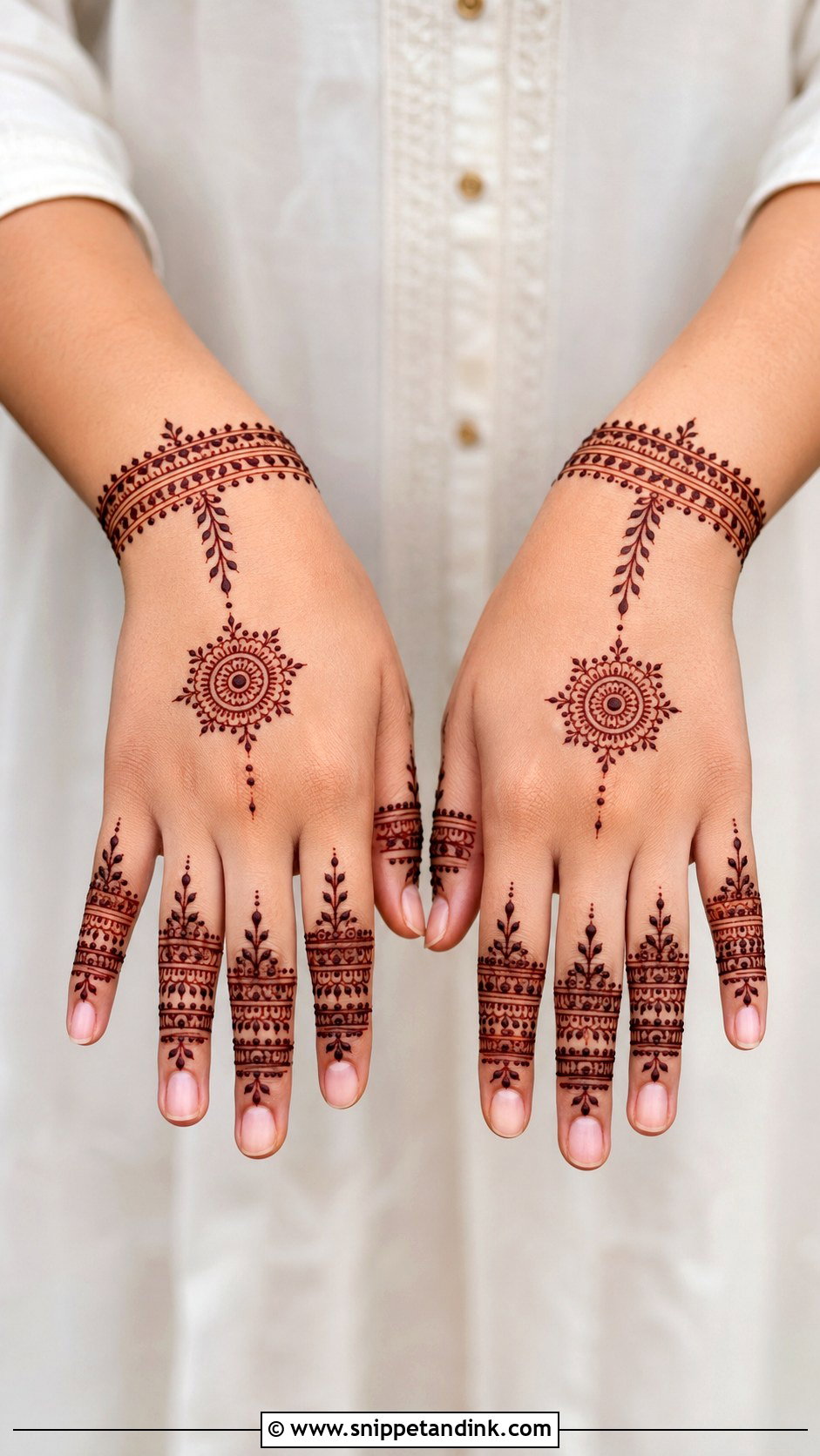 Finger Mehndi Design Full Hand - Snippet and Ink - 35 Trendy Mehndi Designs