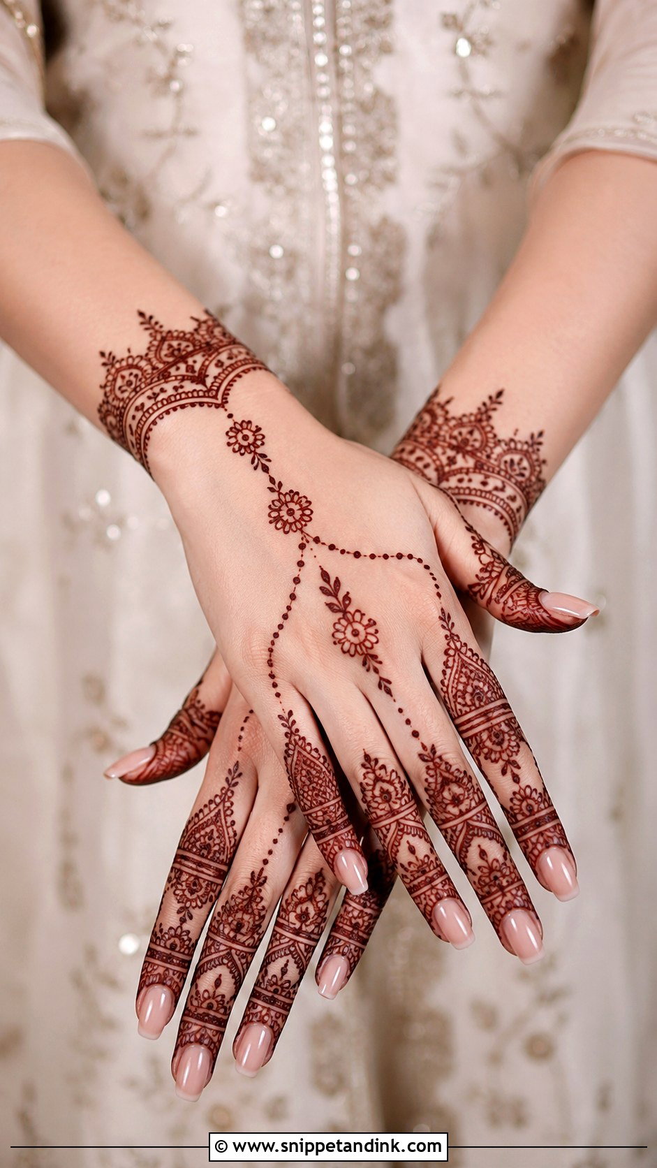 Finger Mehndi Design With Bracelet - Snippet and Ink - 30 Mehndi Designs for Fingers