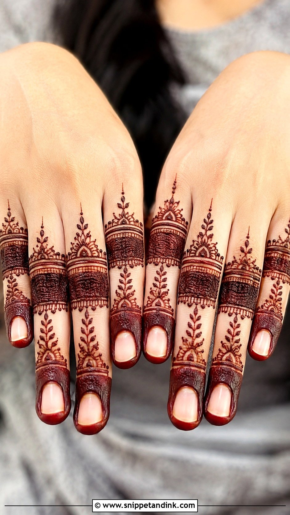 Finger Mehndi Design With Fingertips - Snippet and Ink - 35 Finger Mehndi Design Ideas