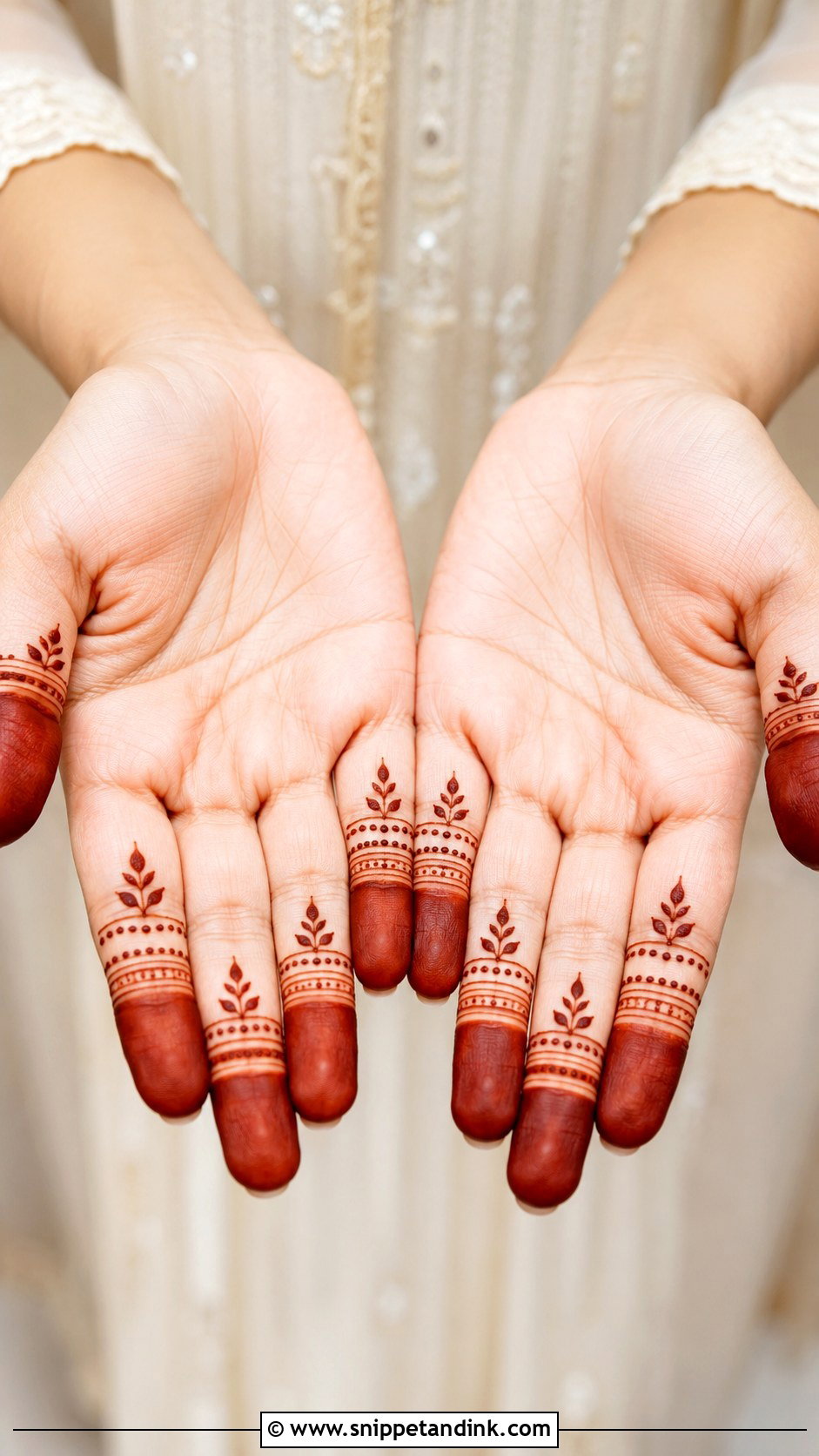 Finger Mehndi Design With Fingertips - Snippet and Ink - 30 Simple Finger Mehndi Designs