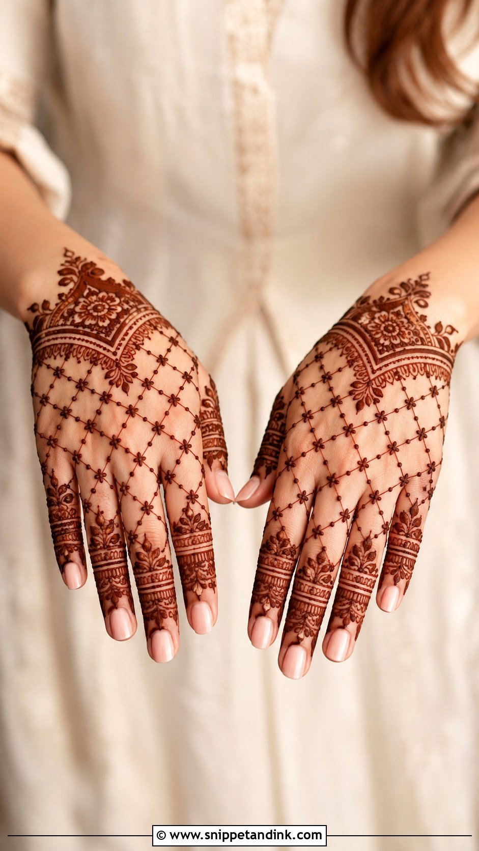 Finger Mehndi Design With Jaali - Snippet and Ink - 35 Simple Fingers Mehndi Designs