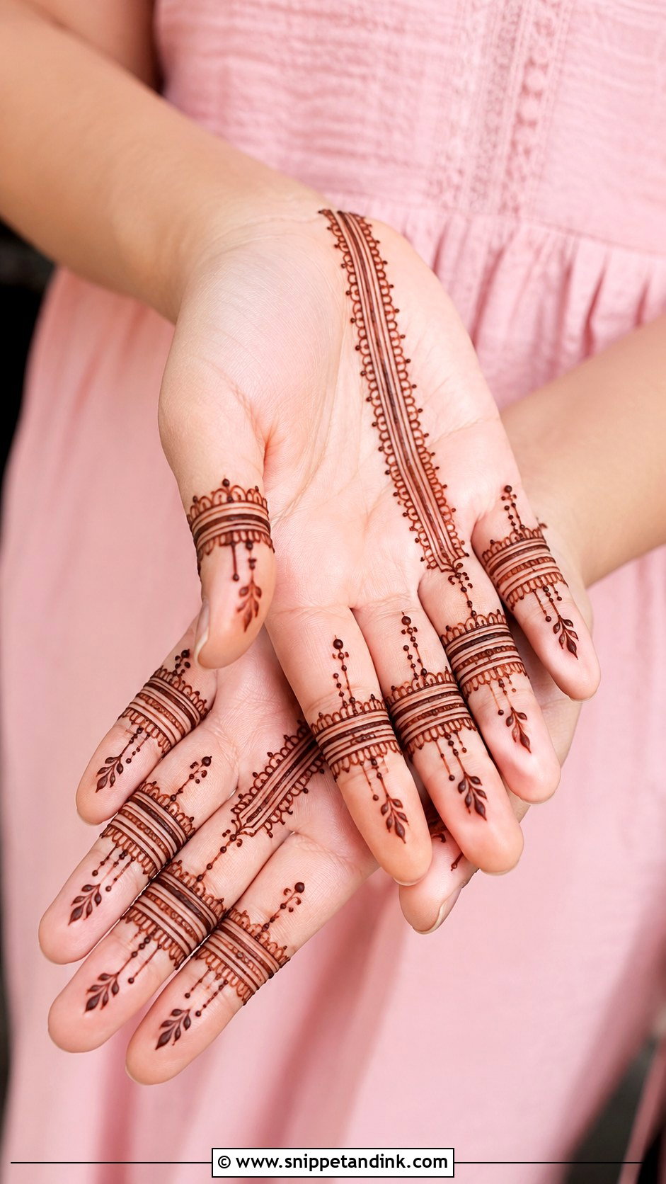 Finger Mehndi Design With Lines - Snippet and Ink - 30 Simple Finger Mehndi Designs