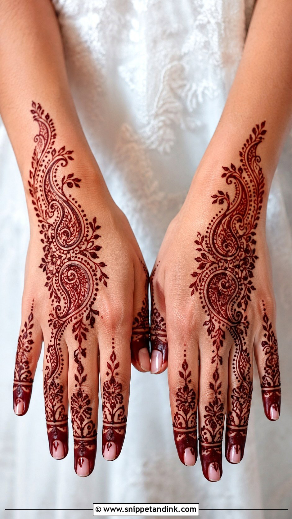 Finger Mehndi Design With Paisley - Snippet and Ink - 35 Finger Mehndi Design Ideas