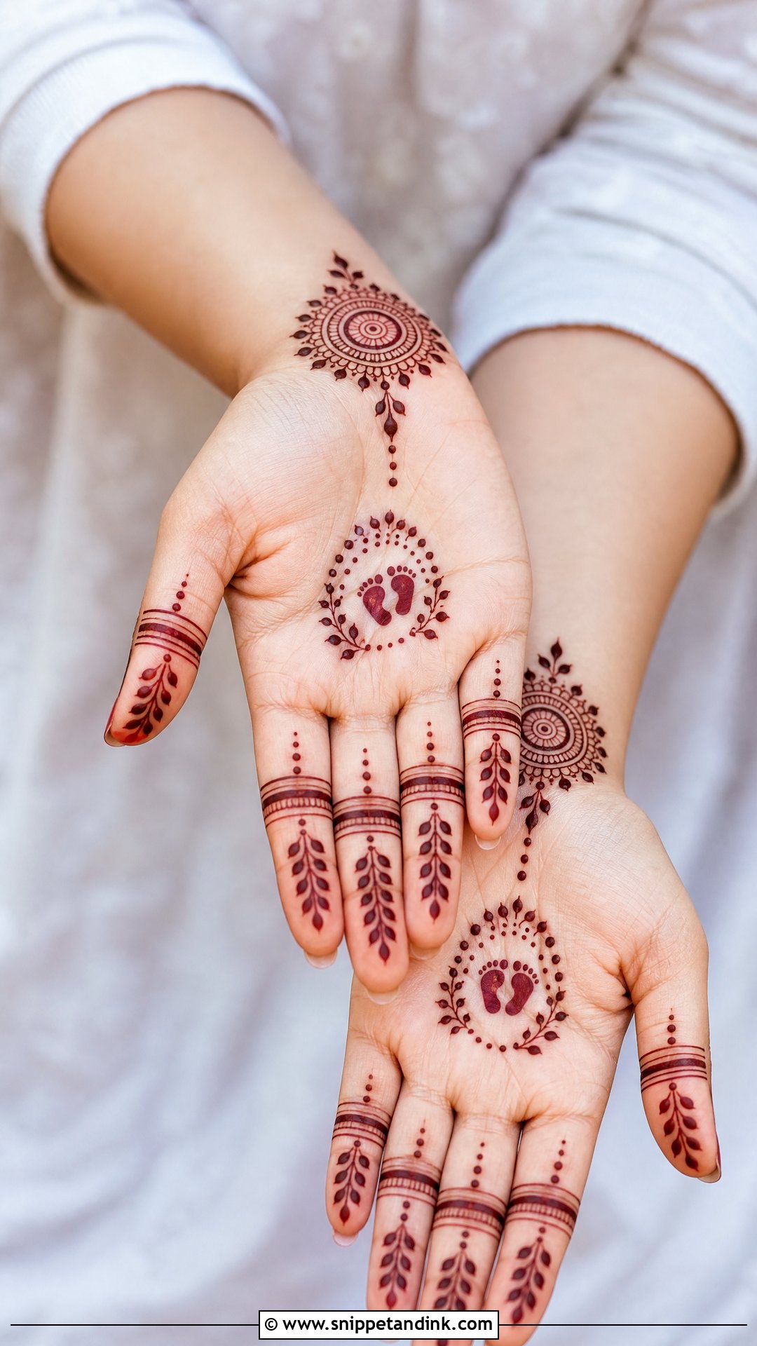 Finger Mundan Ceremony Mehndi Design - Snippet and Ink - 20 Mundan Ceremony Mehndi Designs