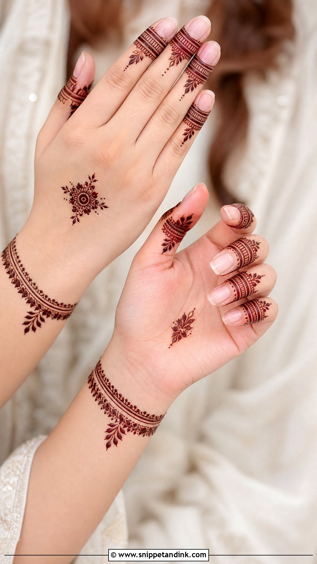 Finger Nikkah Mehndi Design - Snippet and Ink - 30 Nikkah Mehndi Designs