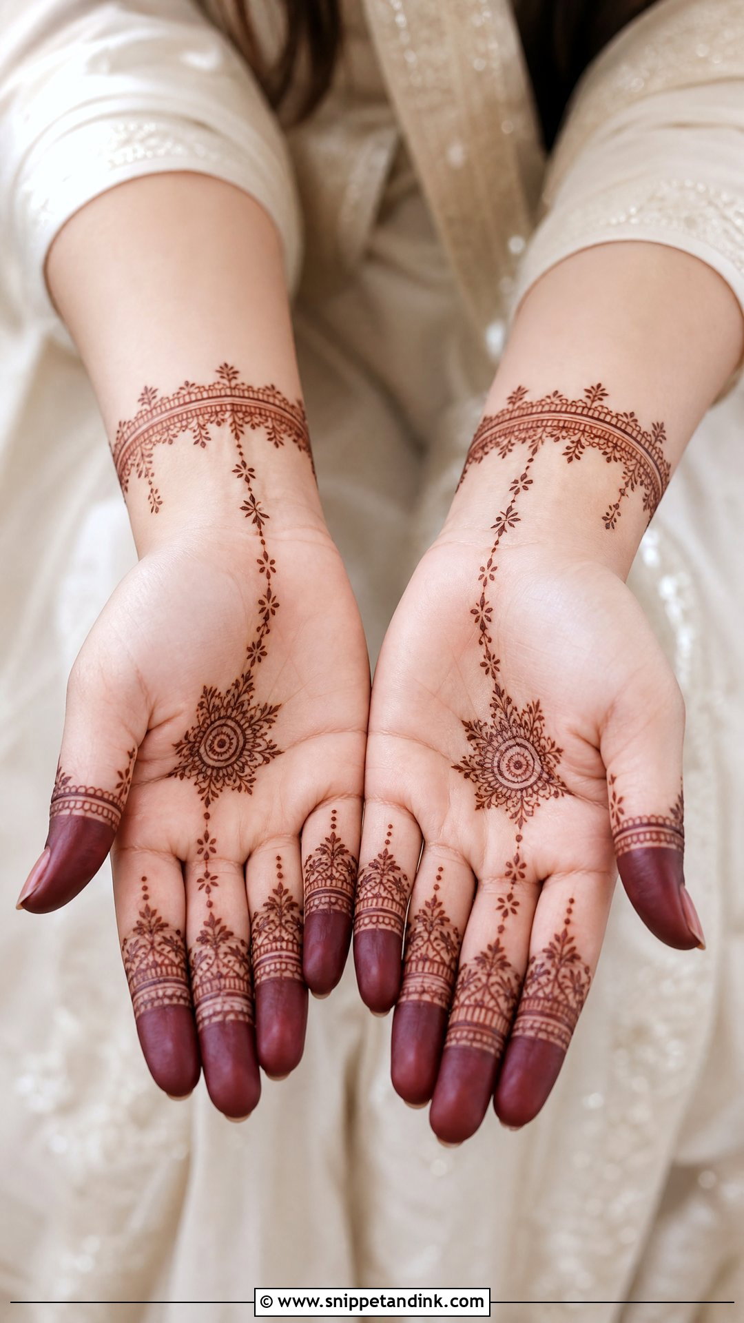 Finger Nikkah Mehndi Design - Snippet and Ink - 20 Mehndi Designs for Nikkah Bride