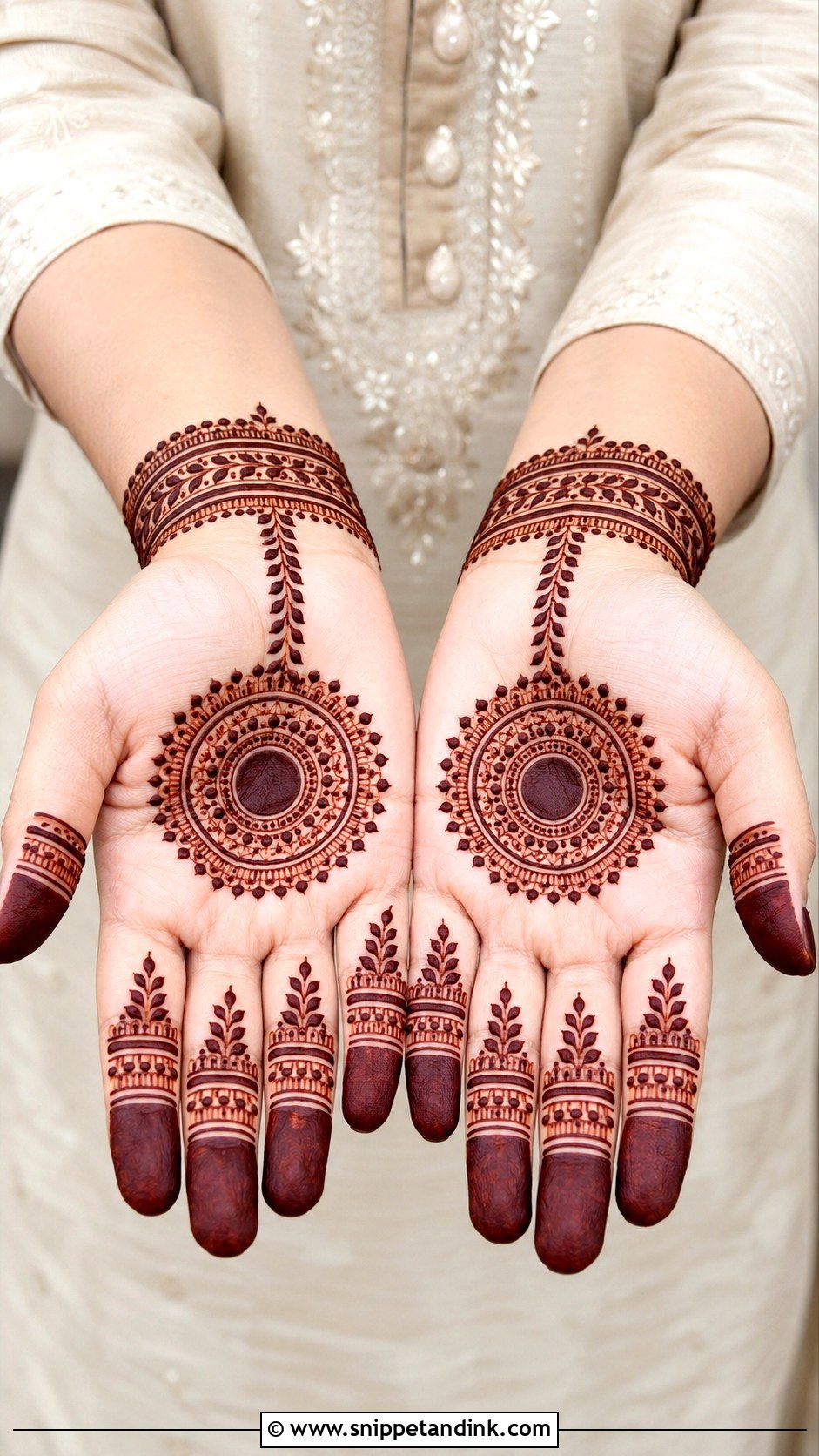 Finger Tikki Mehndi Design - Snippet and Ink - 35 Tikki Mehndi Design Ideas