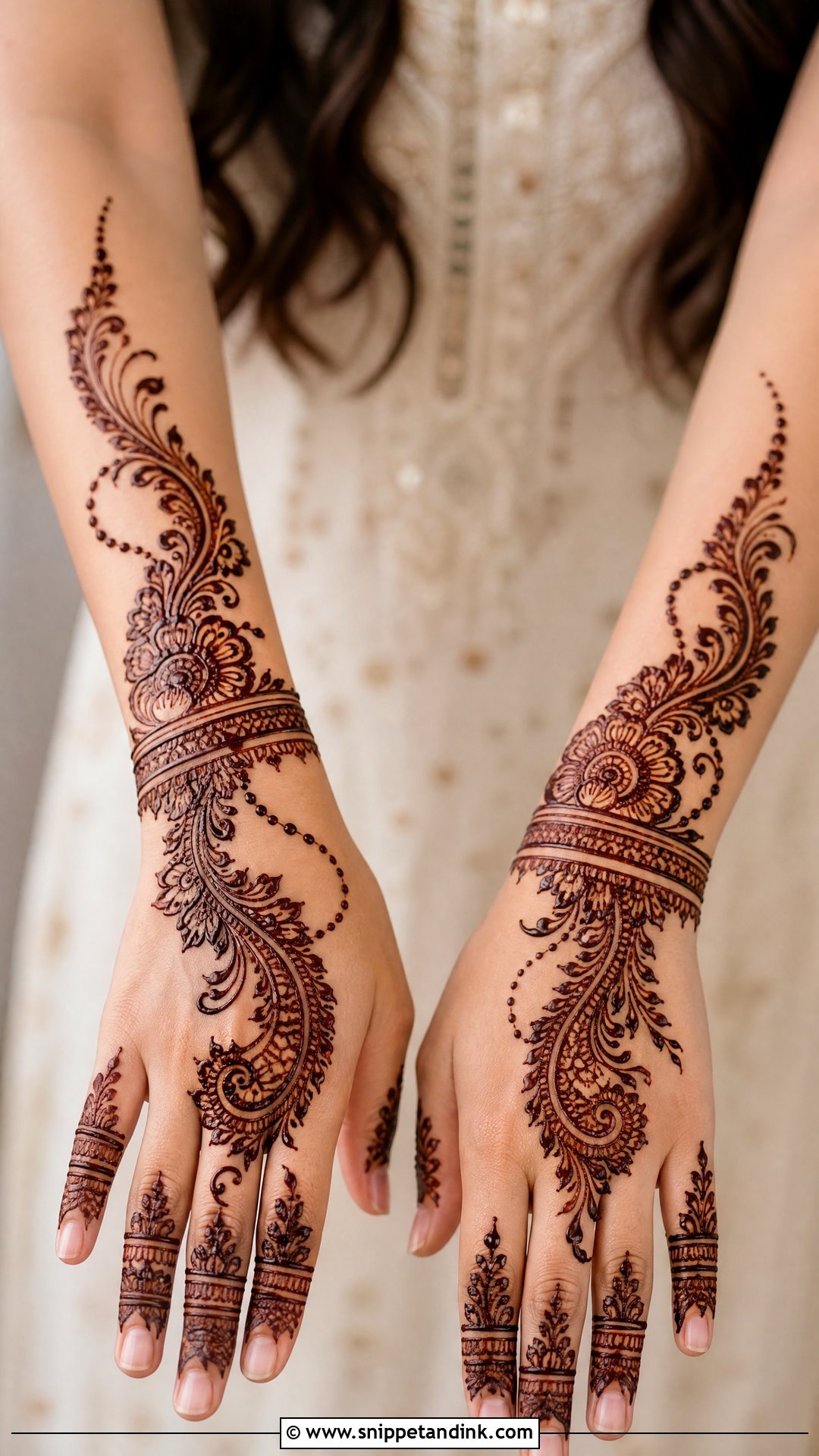 Finger To Wrist Mehndi Design - Snippet and Ink - 30 Wrist Mehndi Designs