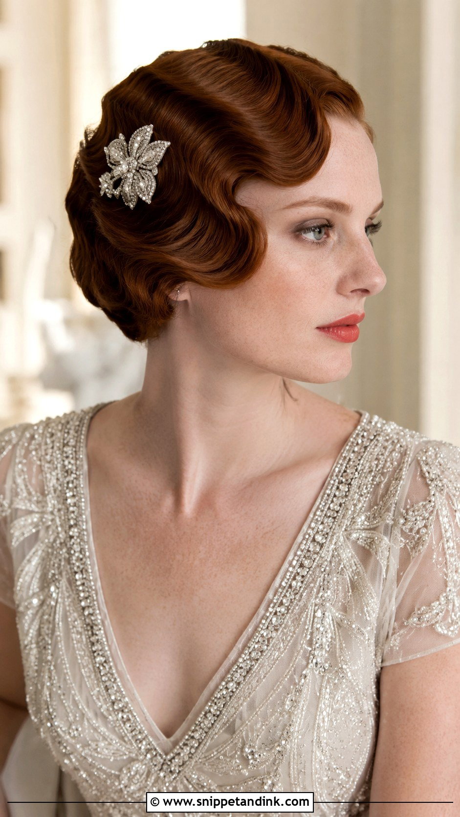 Finger Wave Bob - Snippet and Ink - 25 Short Hair Bridal Hairstyles