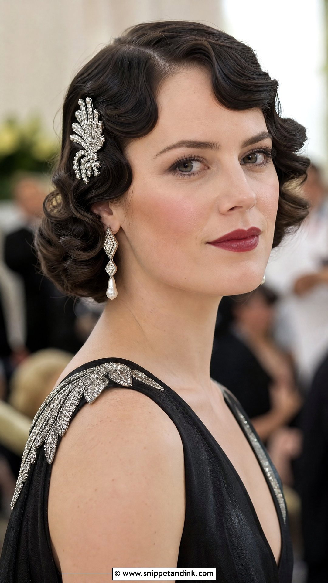 Finger Wave Bob With Comb - Snippet and Ink - 20 Bob Hairstyle Wedding Ideas
