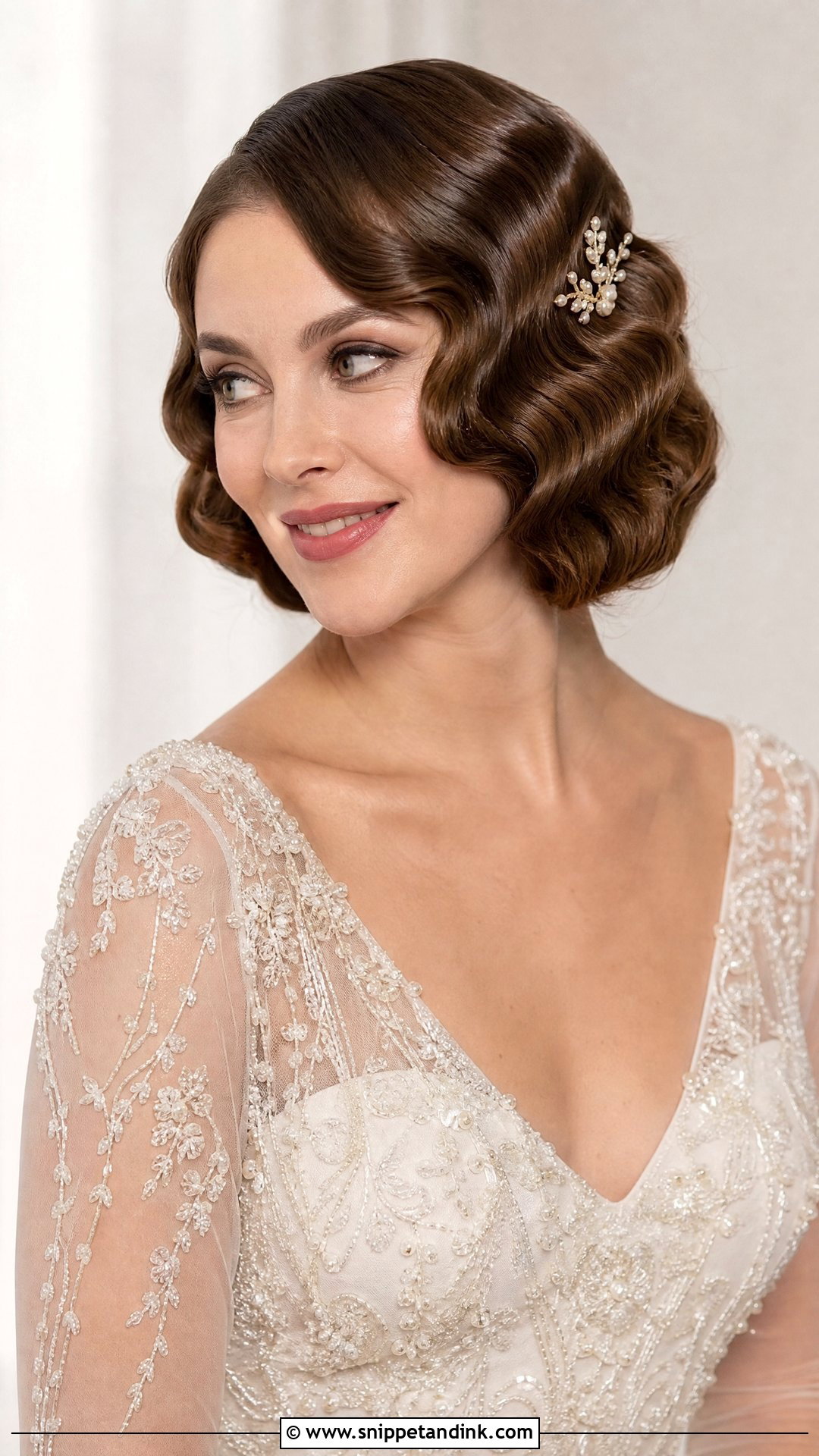 Finger Wave Bridal Bob - Snippet and Ink - 20 Retro Bridal Hair Ideas