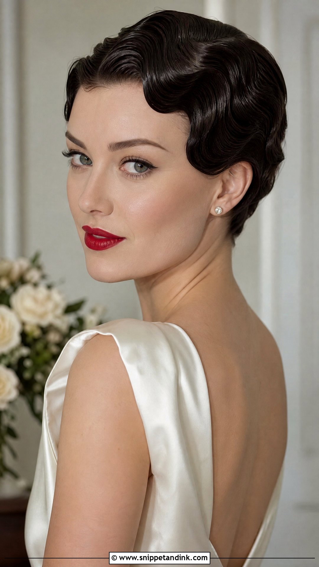 Finger Wave Pixie Cut - Snippet and Ink - 20 Pixie Short Hair Wedding Styles