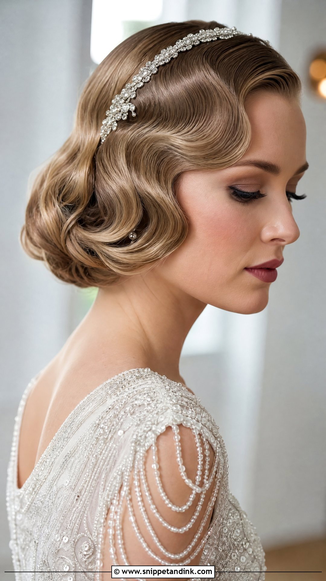 Finger Wave Wedding Hairstyle - Snippet and Ink - 20 Retro Wedding Hair Ideas