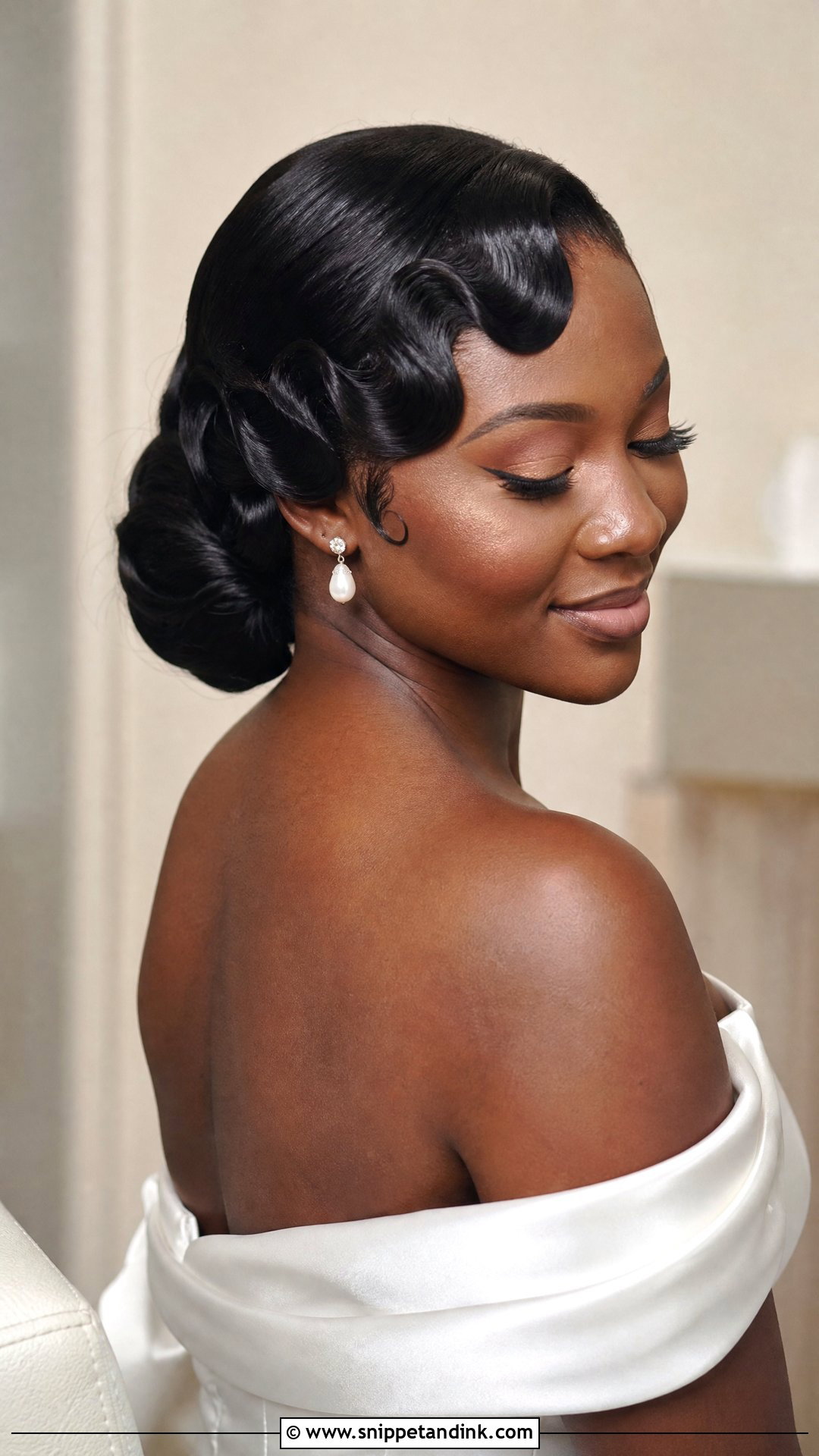 Finger Wave Wedding Updo - Snippet and Ink - 20 Wedding Updo Hairstyles Black Women