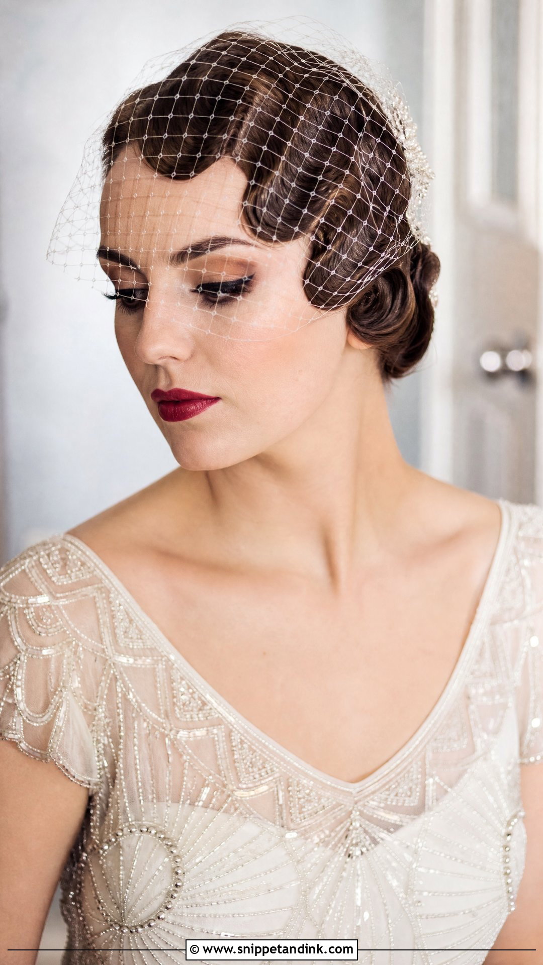 Finger Waves Bridal Hair - Snippet and Ink - 20 Hollywood Waves Wedding Hair