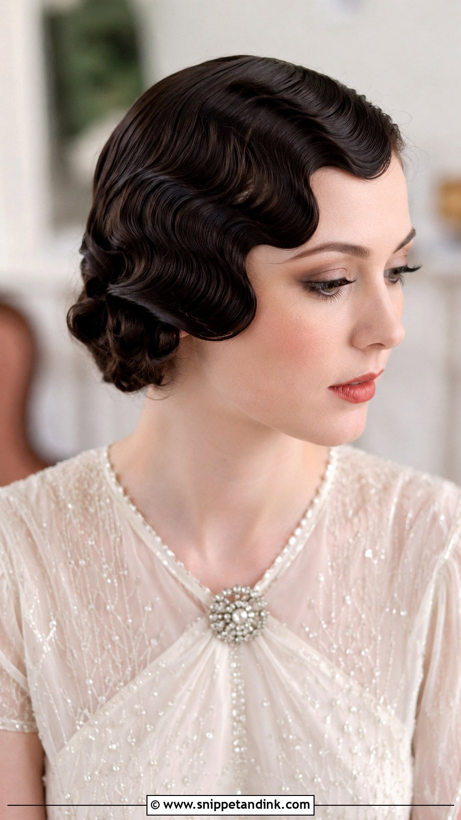 Finger Waves For Vintage Brides - Snippet and Ink - 35 Short Hair Wedding Styles