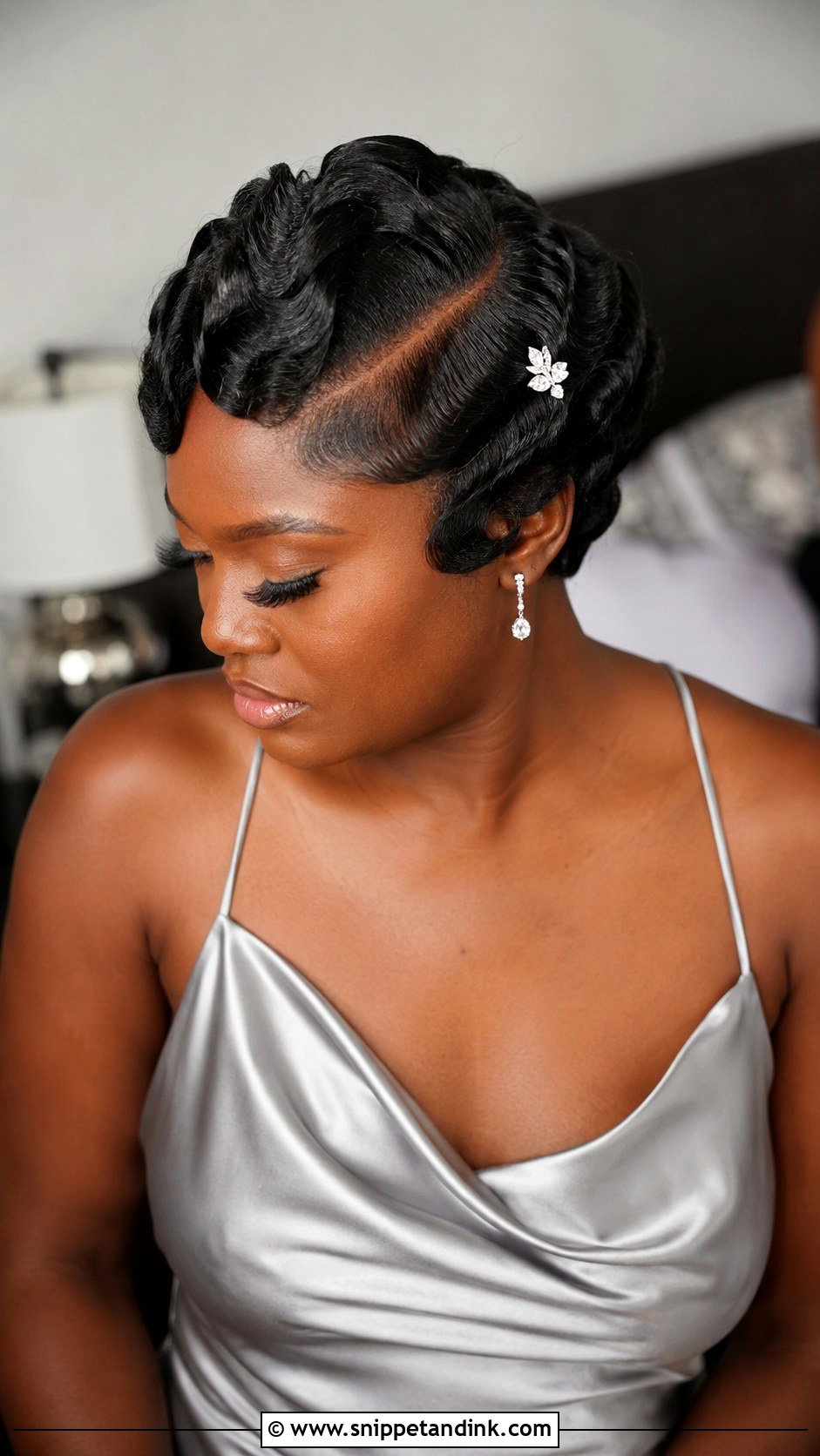 Finger Waves Wedding Hairstyle - Snippet and Ink - 20 Black Wedding Hairstyles for Bridesmaids