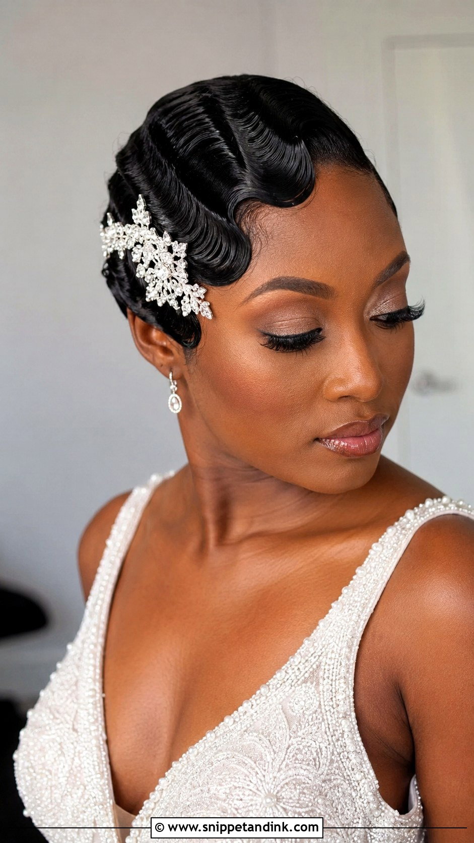 Finger Waves for Black Brides - Snippet and Ink - 25 Black Wedding Hairstyles for Bride