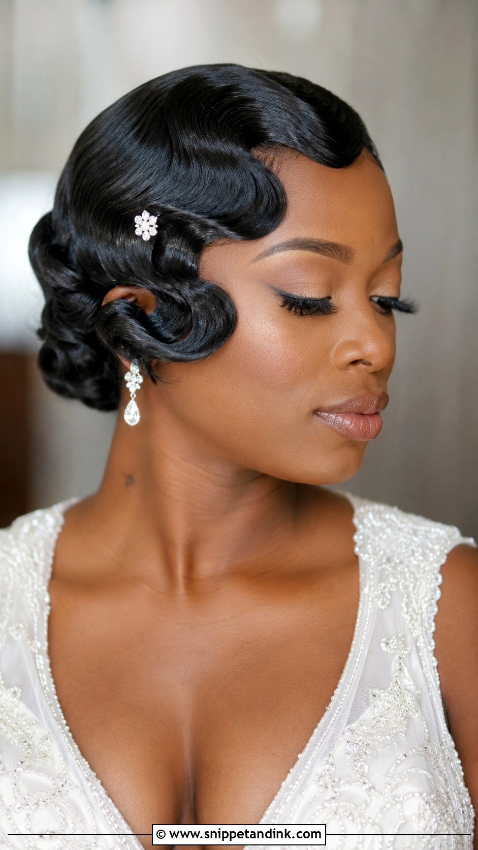 Finger Waves for Wedding Day - Snippet and Ink - 25 Bridal Hair Styles for Black Women