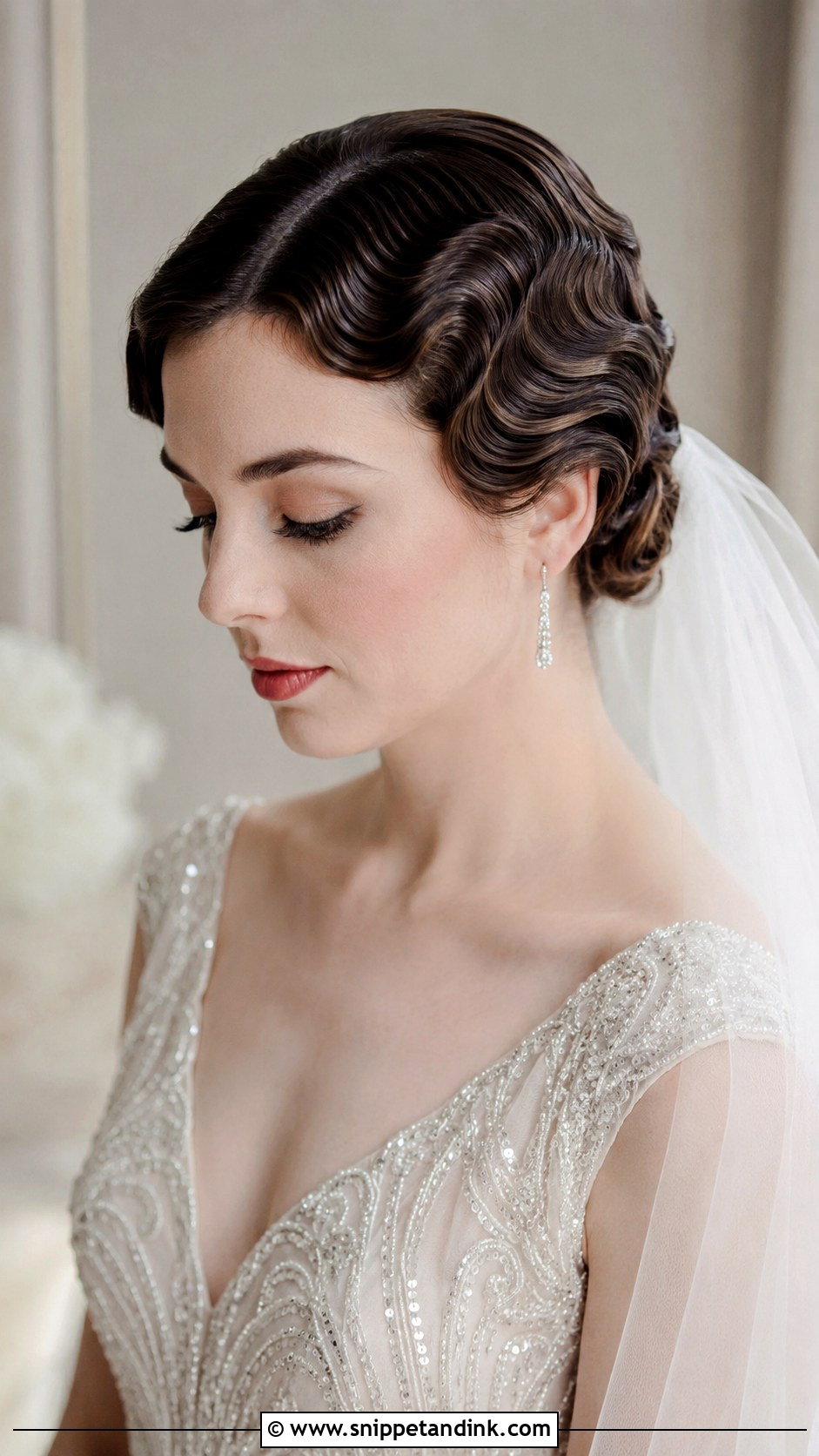 Finger Waves for a Vintage Bride - Snippet and Ink - 20 Cute Wedding Hairstyles for Short Hair