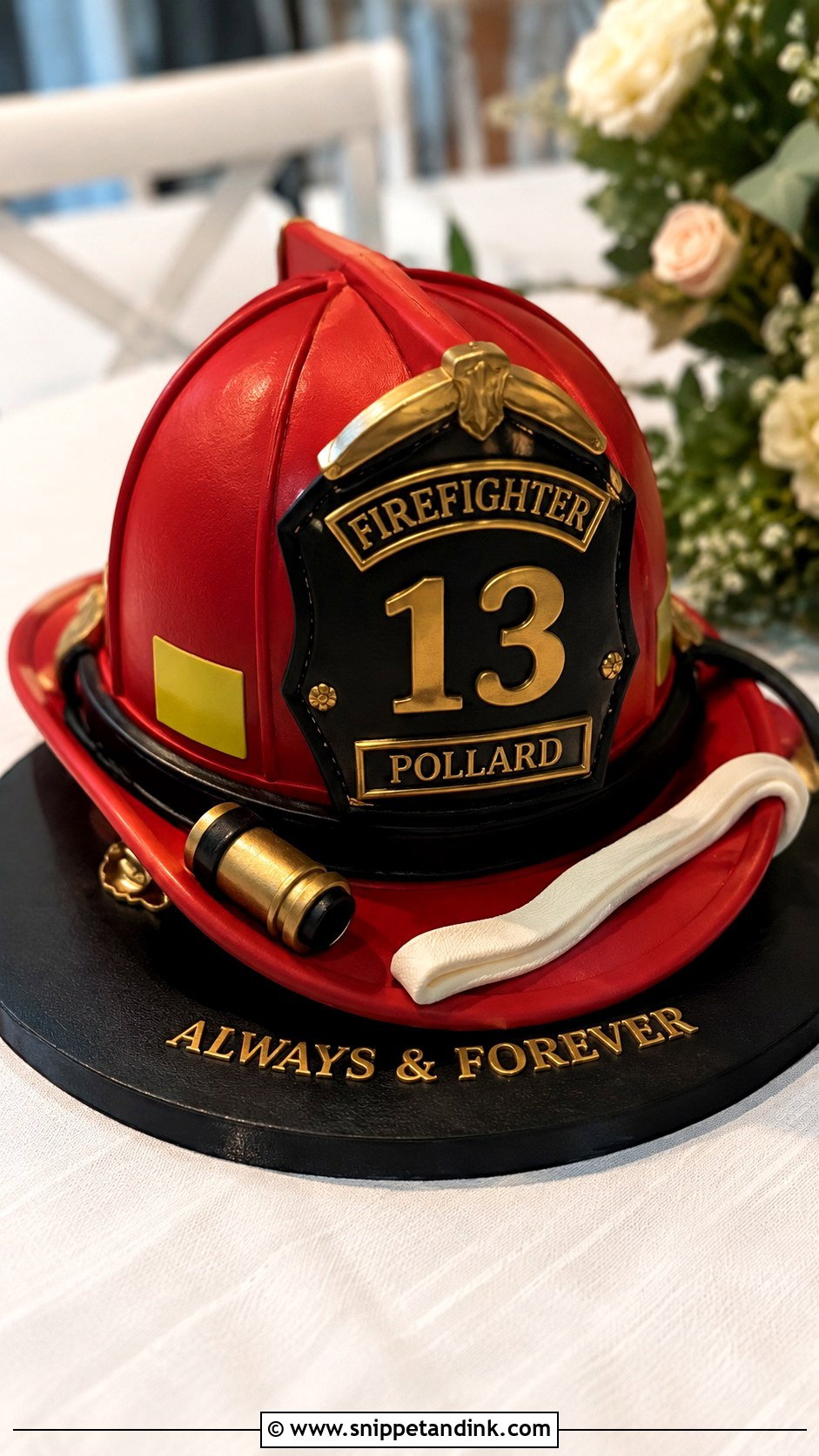 Firefighter Groom Cake - Snippet and Ink - 20 Groom Cake Ideas