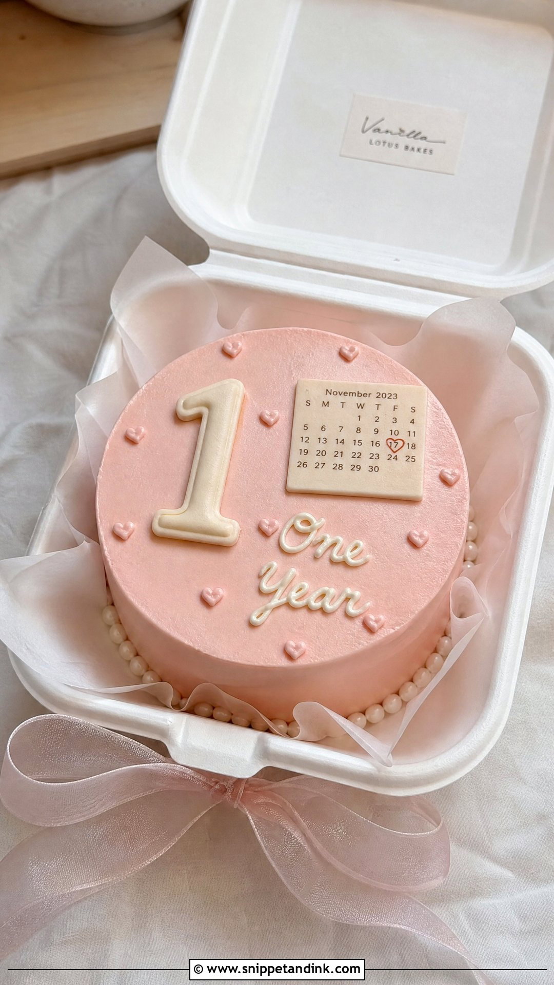 First Anniversary Bento Cake - Snippet and Ink - 30 Anniversary Bento Cake Ideas