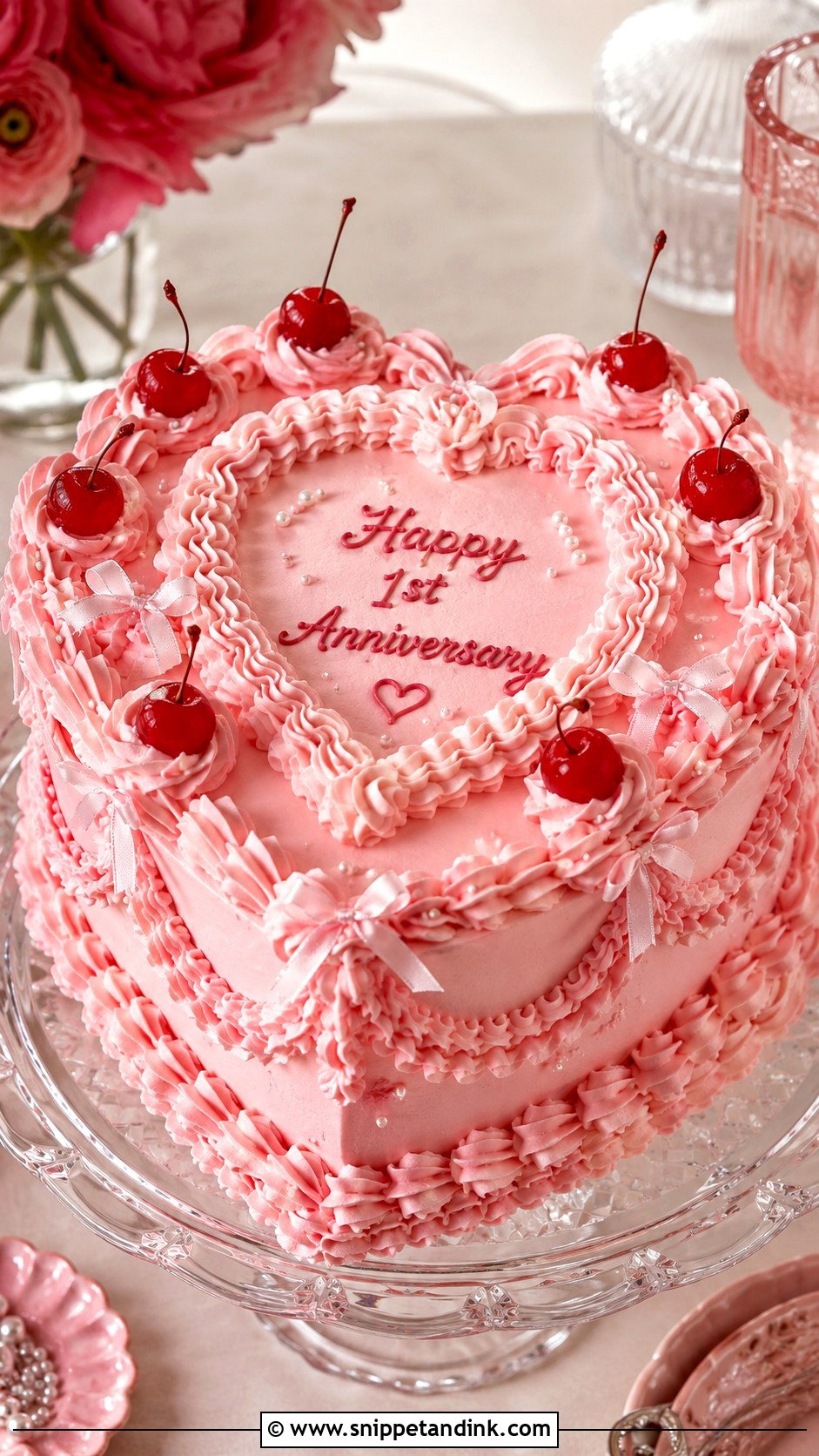 First Anniversary Vintage Cake - Snippet and Ink - 20 First Anniversary Cake Ideas