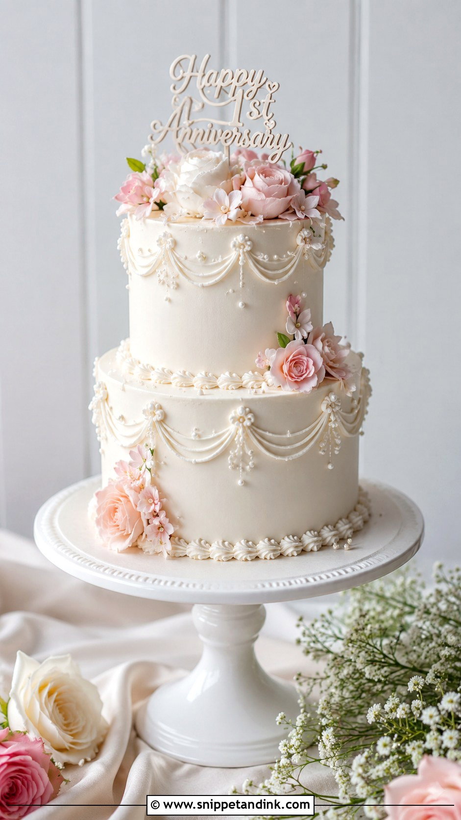 First Anniversary Wedding Cake Replica - Snippet and Ink - 20 First Anniversary Cake Ideas