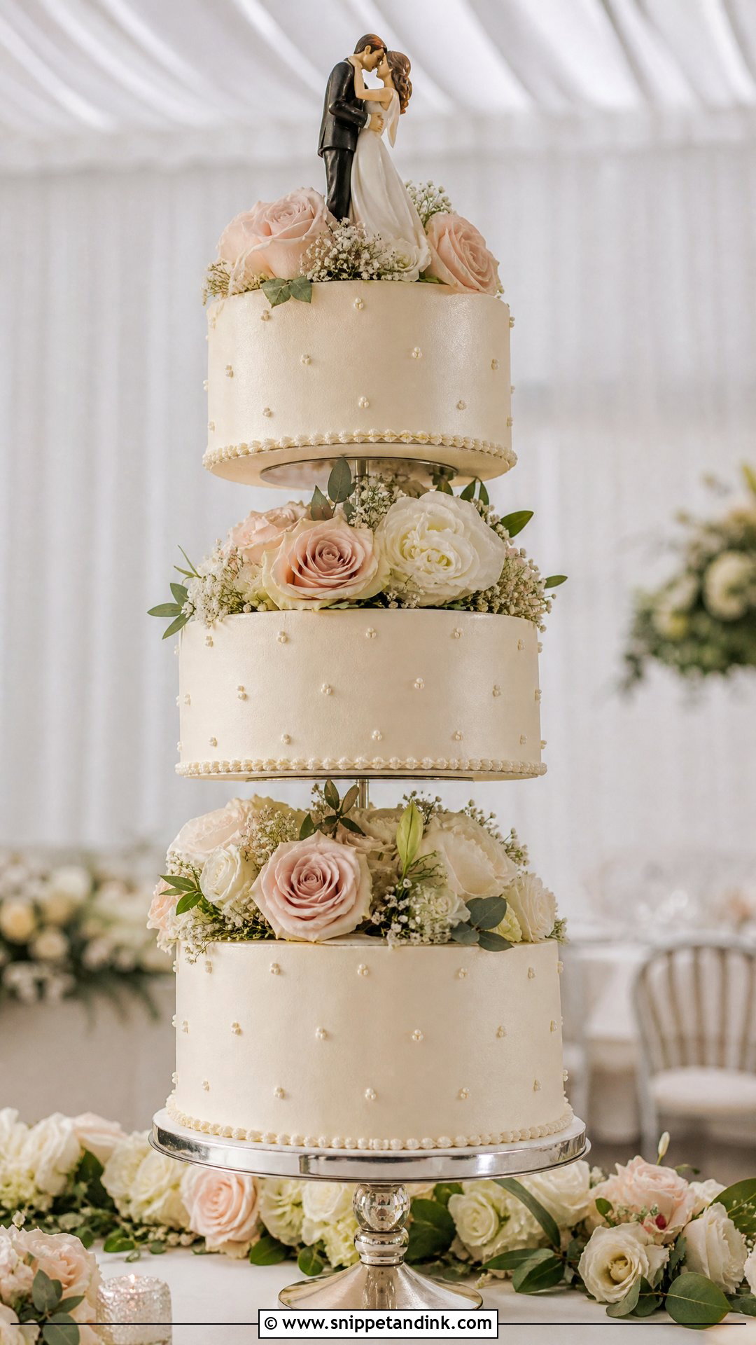 First Kiss Wedding Cake With Floating Tiers - Snippet and Ink - 25 First Kiss Cake Ideas for Wedding
